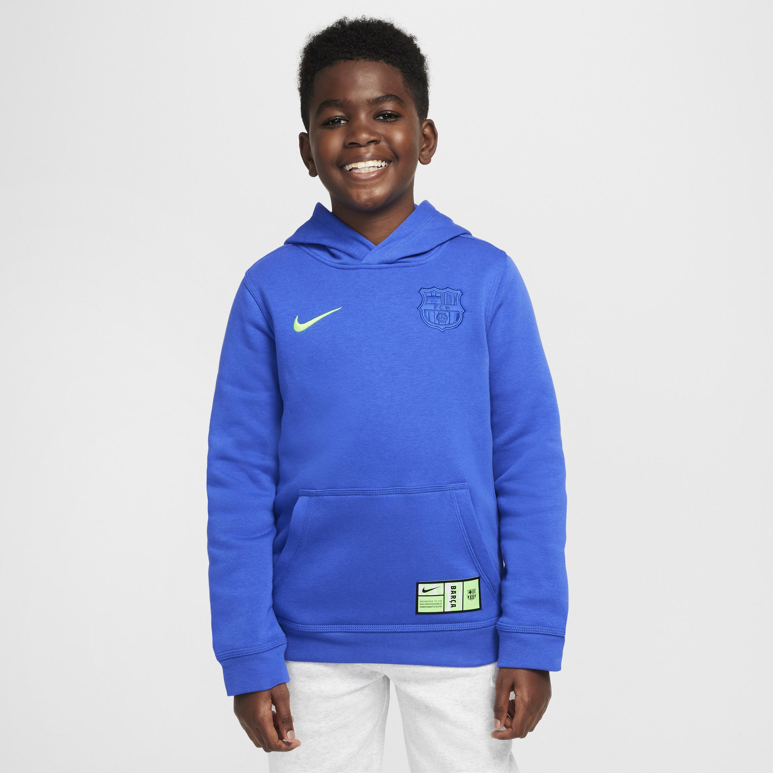 FC Barcelona Club Third Big Kids' (Boys') Nike Soccer Pullover Hoodie by NIKE