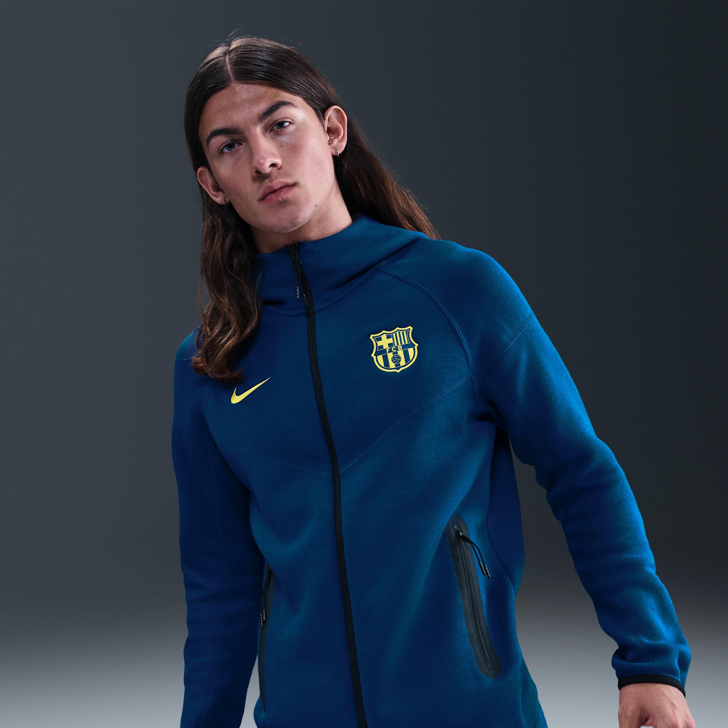 FC Barcelona Tech Windrunner Fourth Nike Men's Soccer Fleece Full-Zip Jacket by NIKE