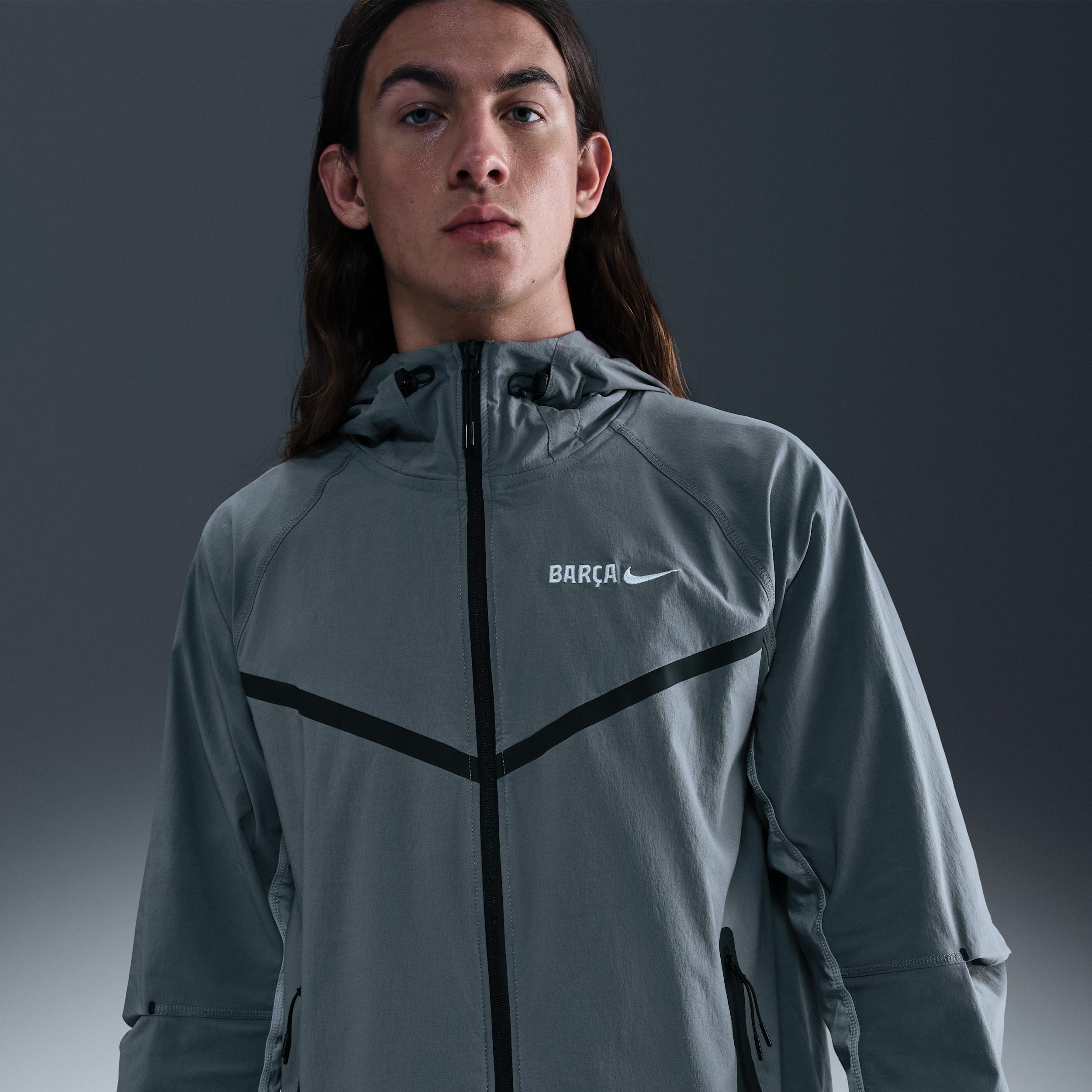 FC Barcelona Tech Windrunner Nike Men's Soccer Full-Zip Woven Jacket by NIKE