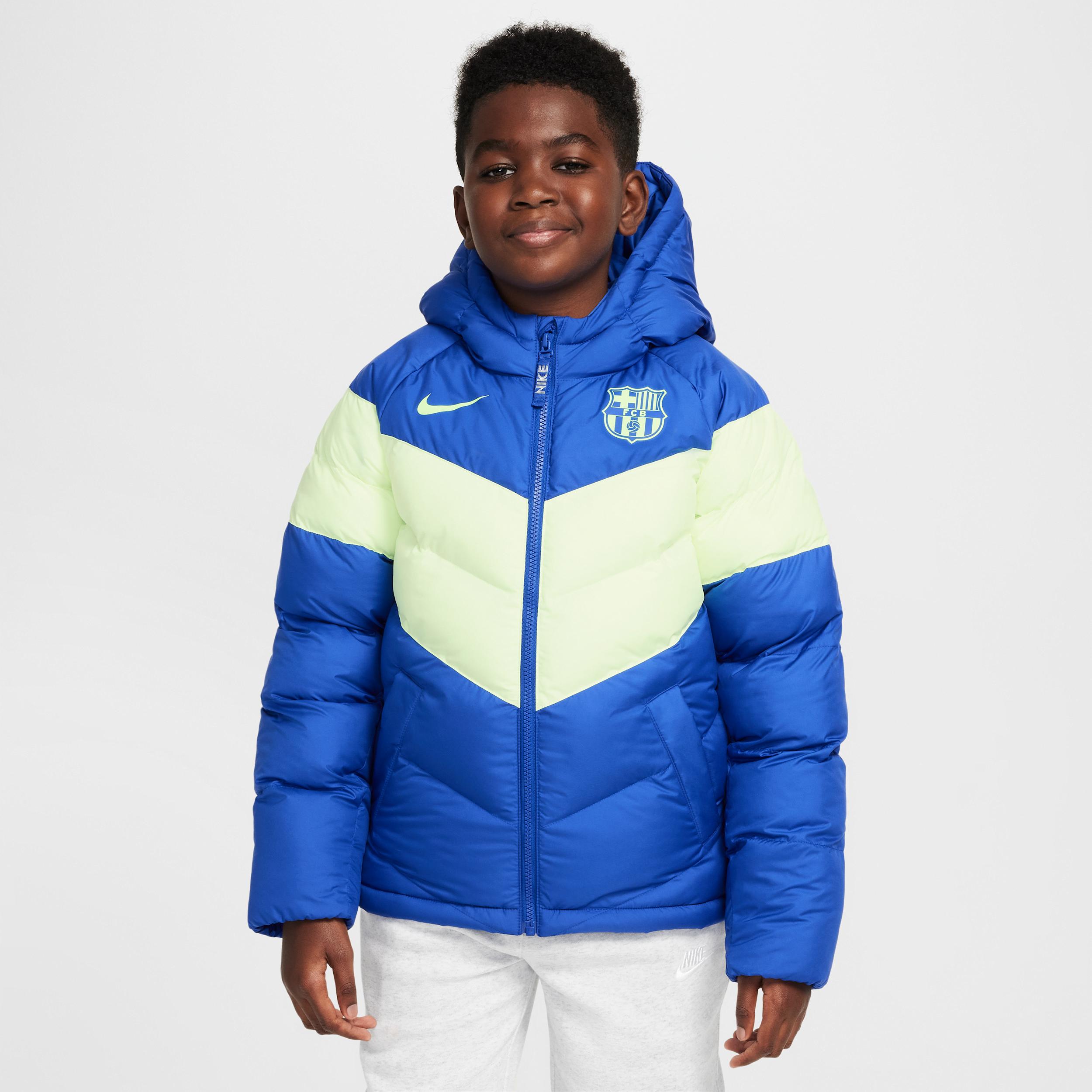 FC Barcelona Third Big Kids' Nike Soccer Synthetic-Fill Hooded Jacket by NIKE