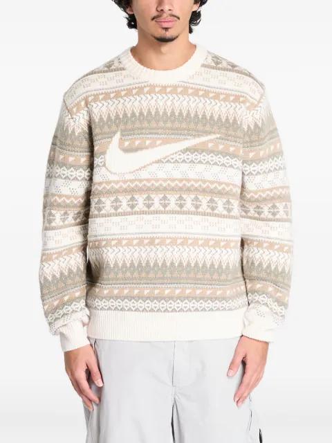 Fair Isle swoosh sweater by NIKE