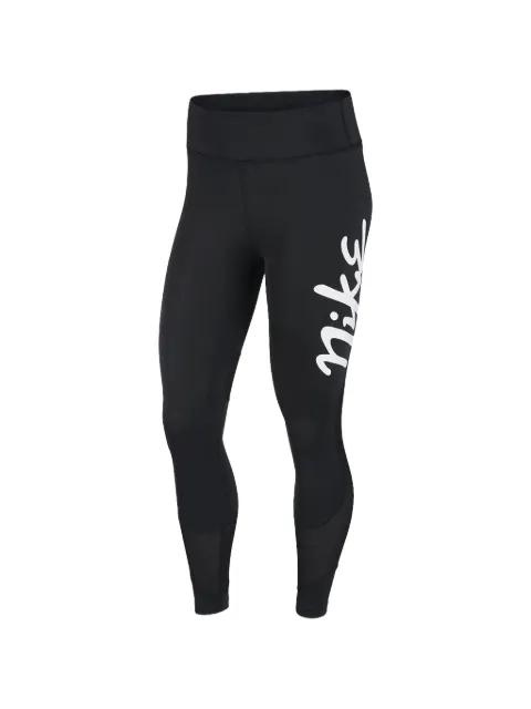 Fast 7/8 Running logo-print leggings by NIKE