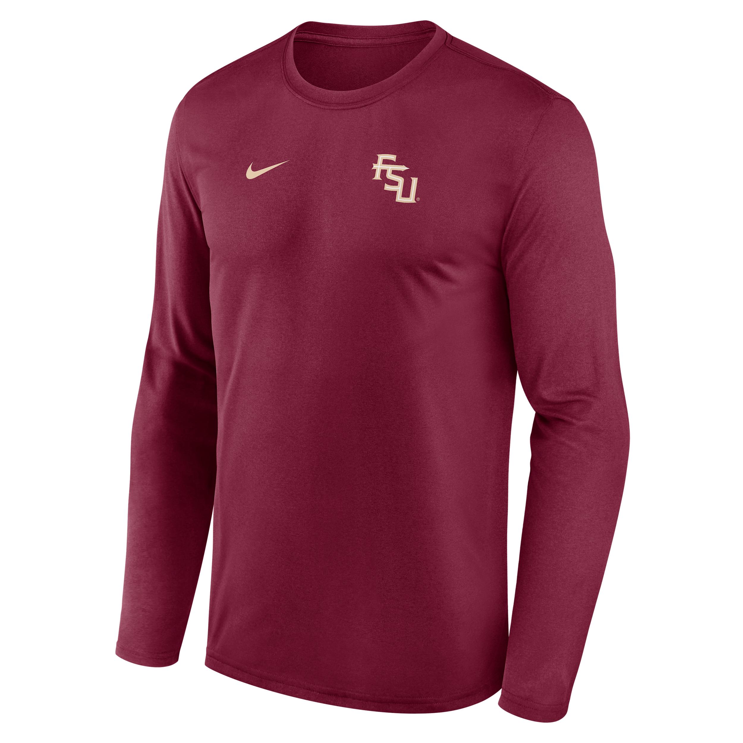 Florida State Sideline Legend Small Logo Nike Men's Dri-FIT College Long-Sleeve T-Shirt by NIKE
