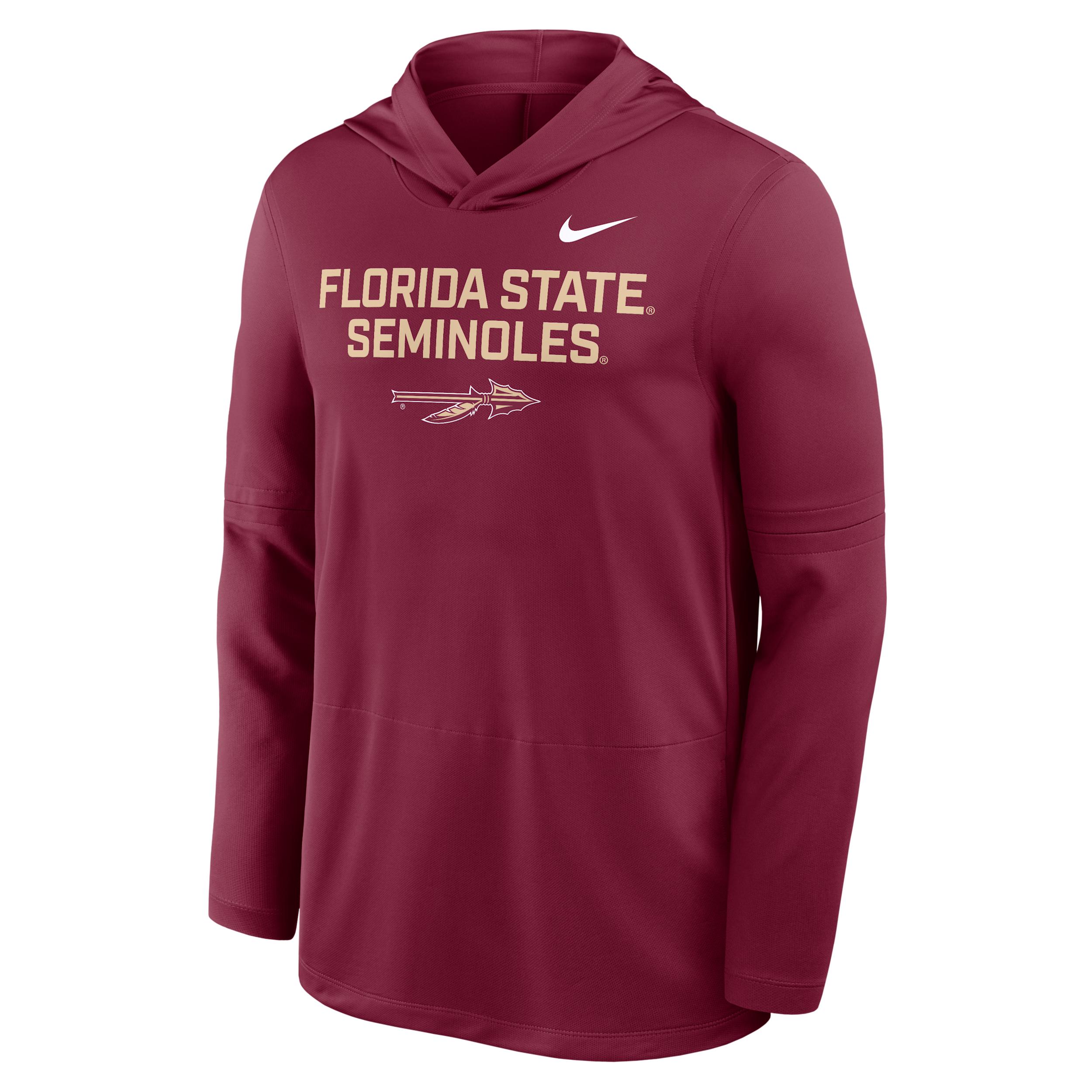 Florida State Sideline Nike Men's Dri-FIT College Long-Sleeve Hooded Top by NIKE