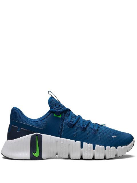Free Metcon 5 "Court Blue/Green Strike" sneakers by NIKE
