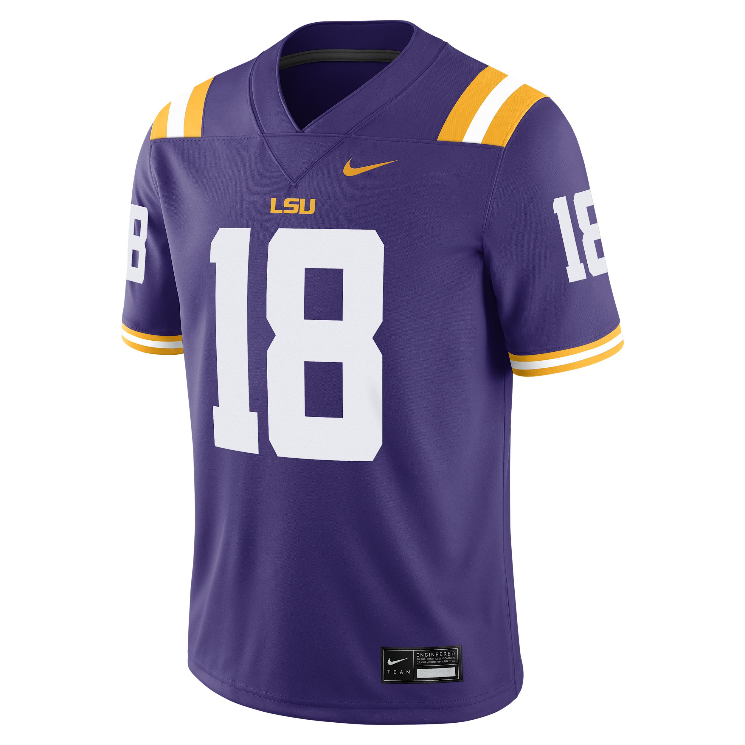 Garrett Nussmeier LSU Menâs Nike Men's Dri-FIT College NIL Game Jersey by NIKE
