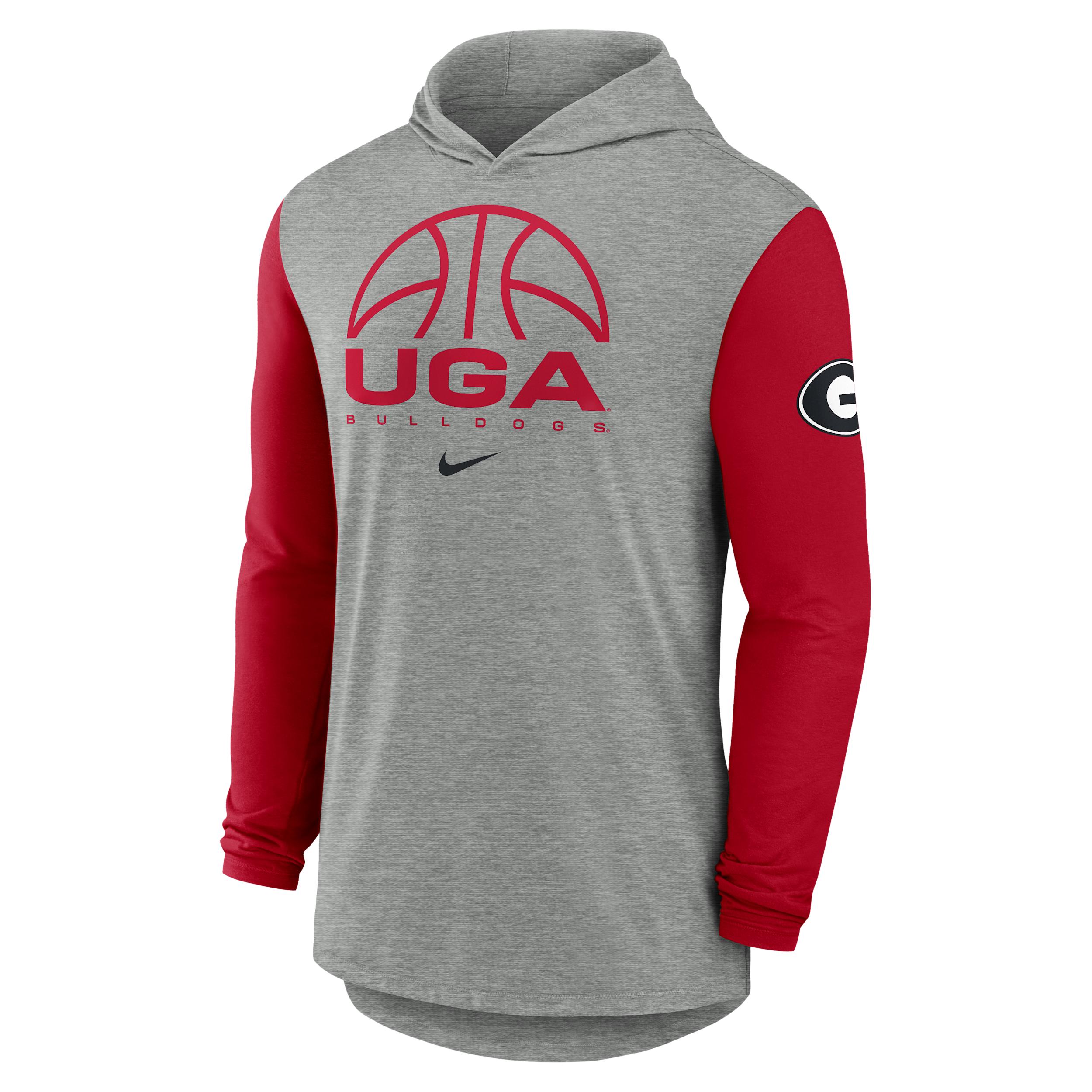 Georgia Basketball Nike Men's Dri-FIT College Long-Sleeve Hooded T-Shirt by NIKE