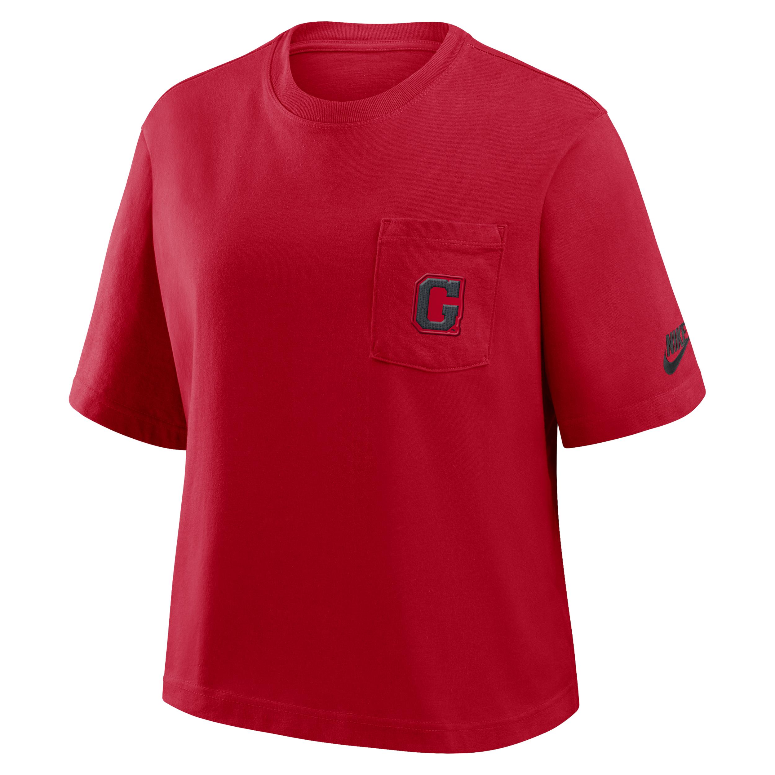 Georgia Legacy Pocket Boxy Nike Women's College T-Shirt by NIKE