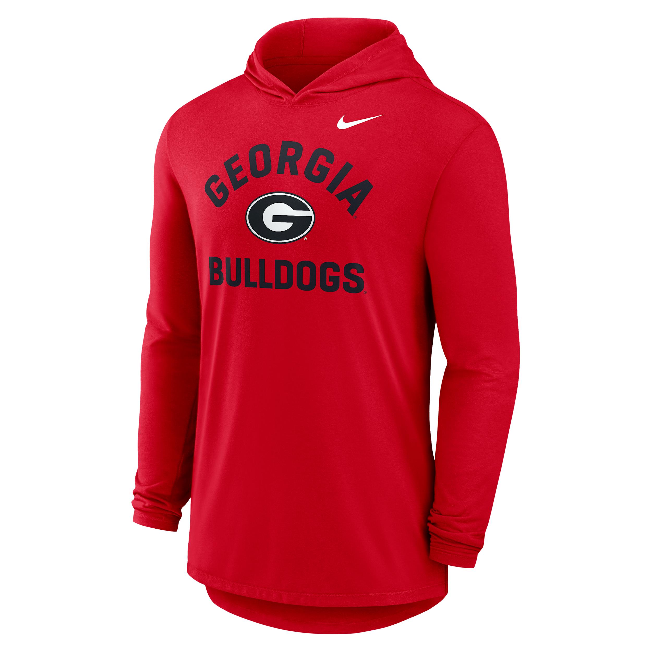 Georgia Primetime Arch Nike Men's Dri-FIT College Long-Sleeve Hooded T-Shirt by NIKE