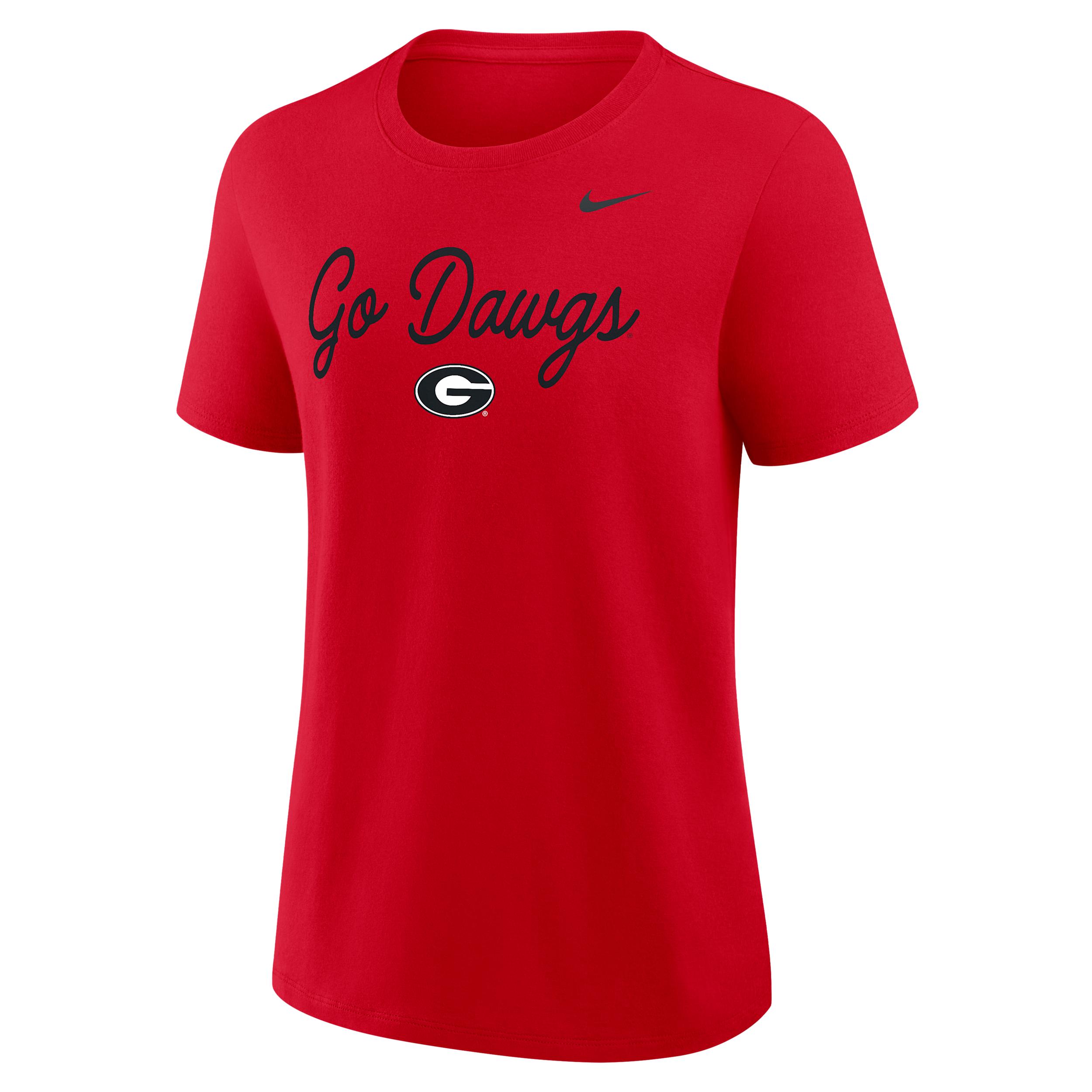 Georgia Script Mantra Logo Nike Women's College T-Shirt by NIKE