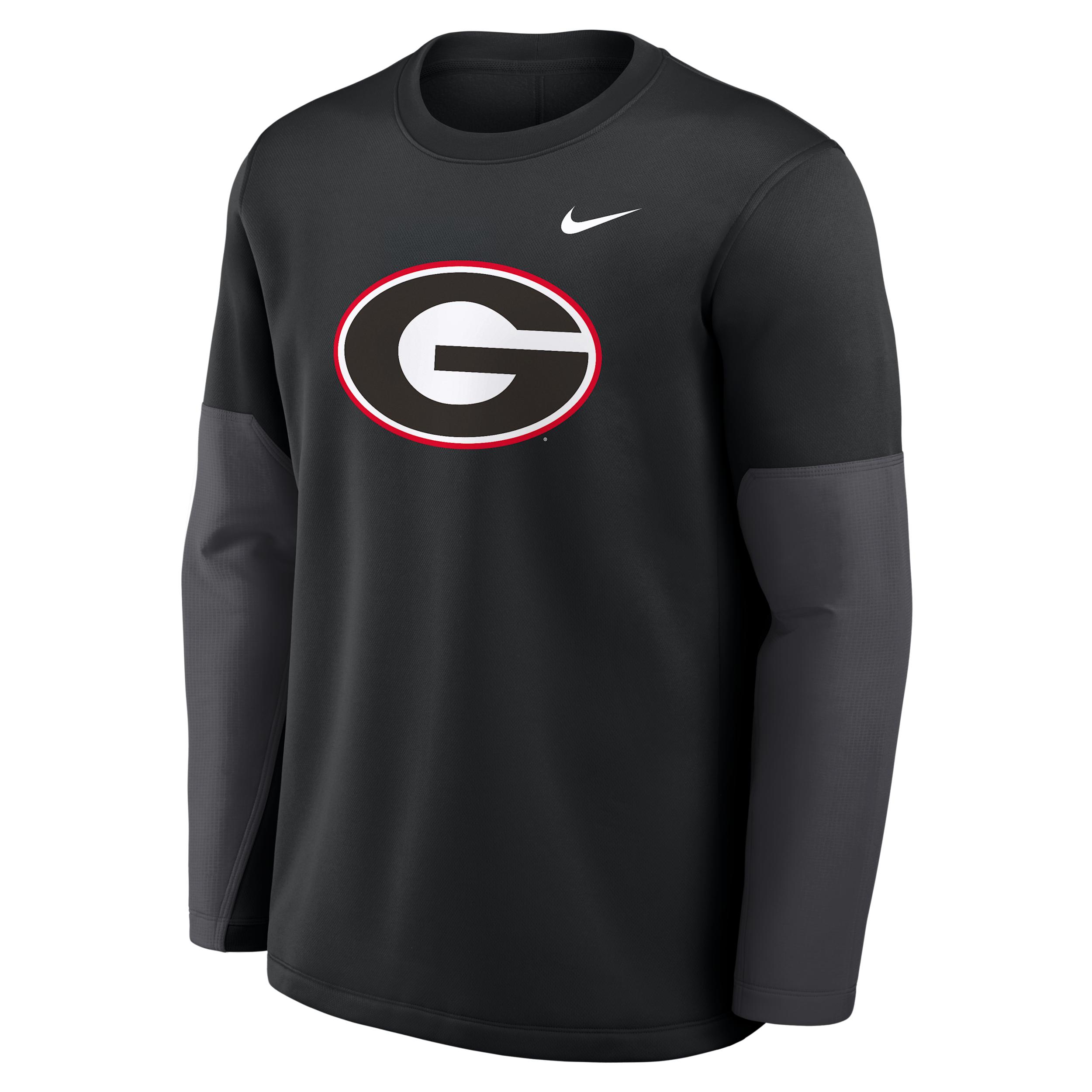 Georgia Sideline Coach Nike Men's Therma-FIT College Long-Sleeve T-Shirt by NIKE
