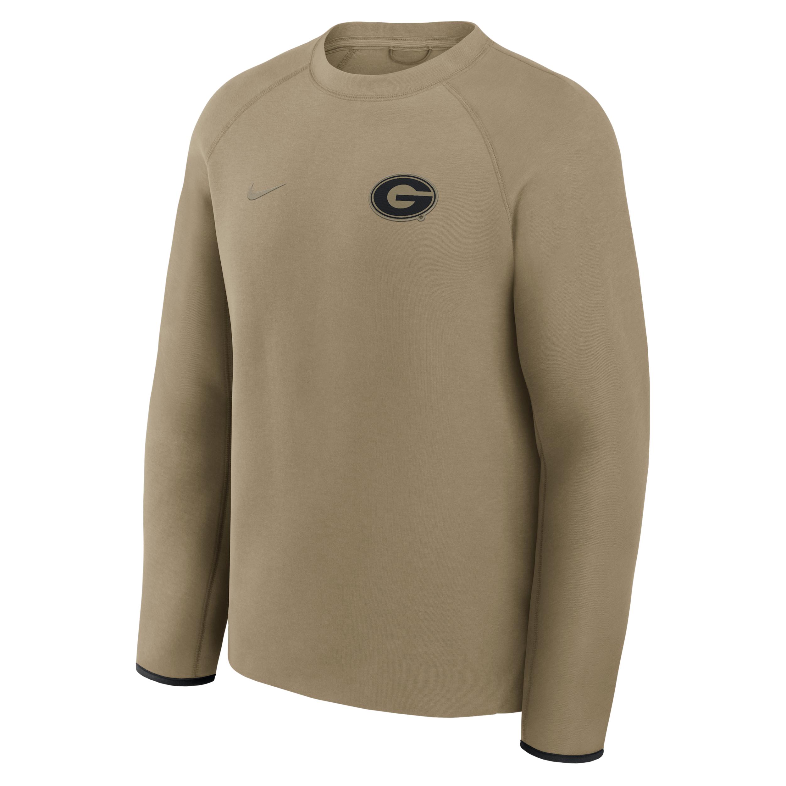 Georgia Tech Fleece Nike Men's College Pullover Crew by NIKE