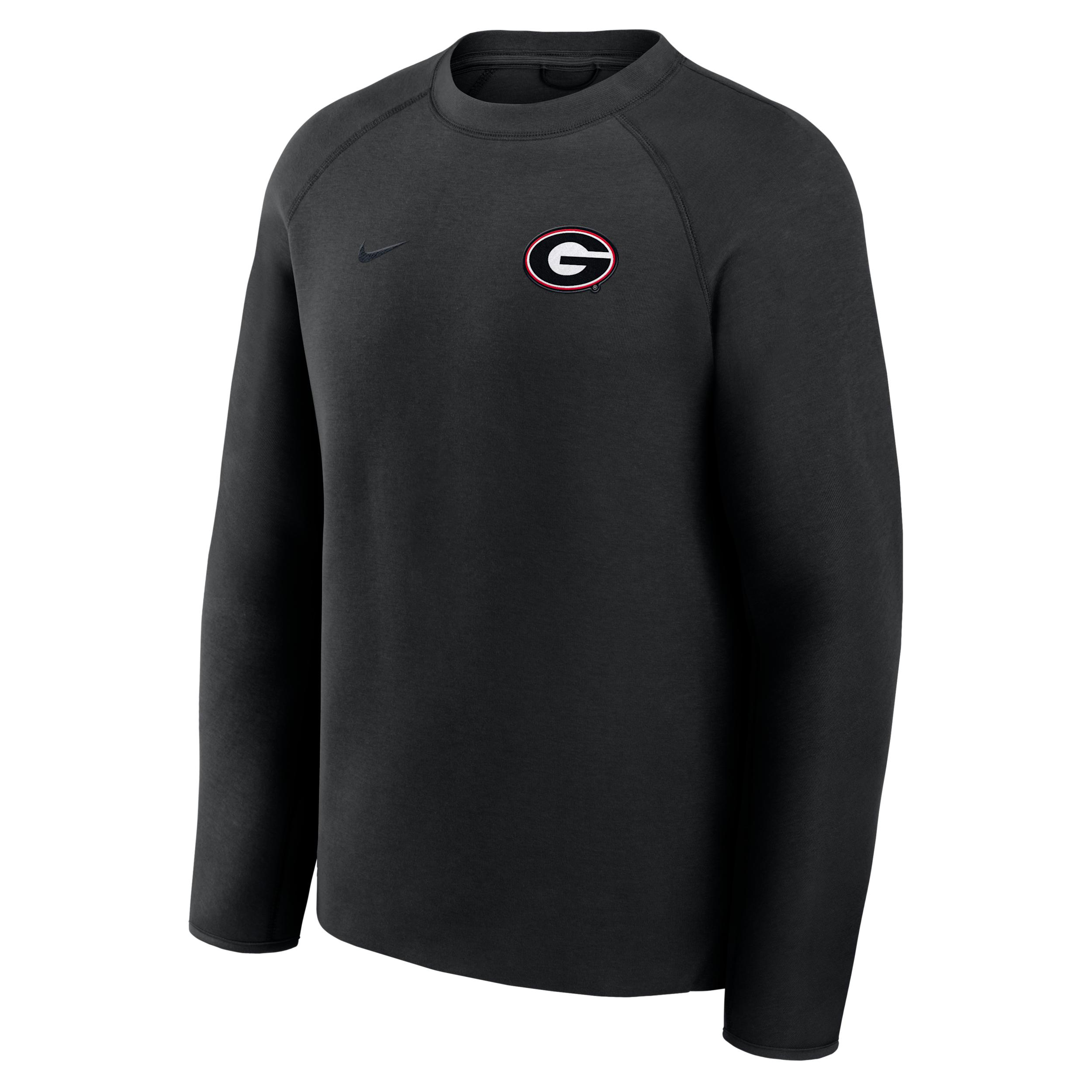 Georgia Tech Fleece Nike Men's College Pullover Crew by NIKE
