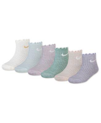 Girls' 4-7 Lettuce Ankle Socks, 6-Pack by NIKE