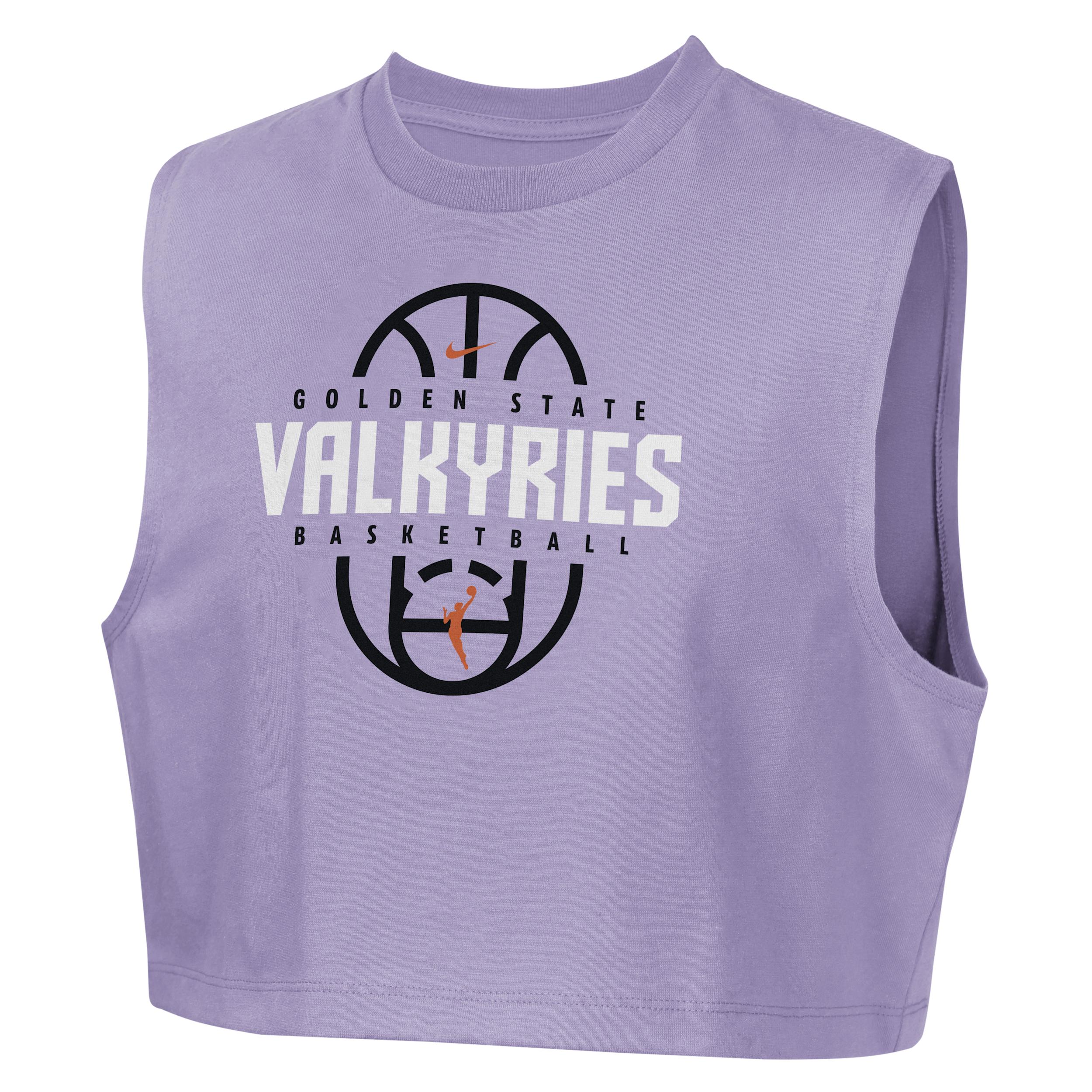 Golden State Valkyries Nike Authentics Big Kids' (Girls') Sleeveless Cropped T-Shirt by NIKE