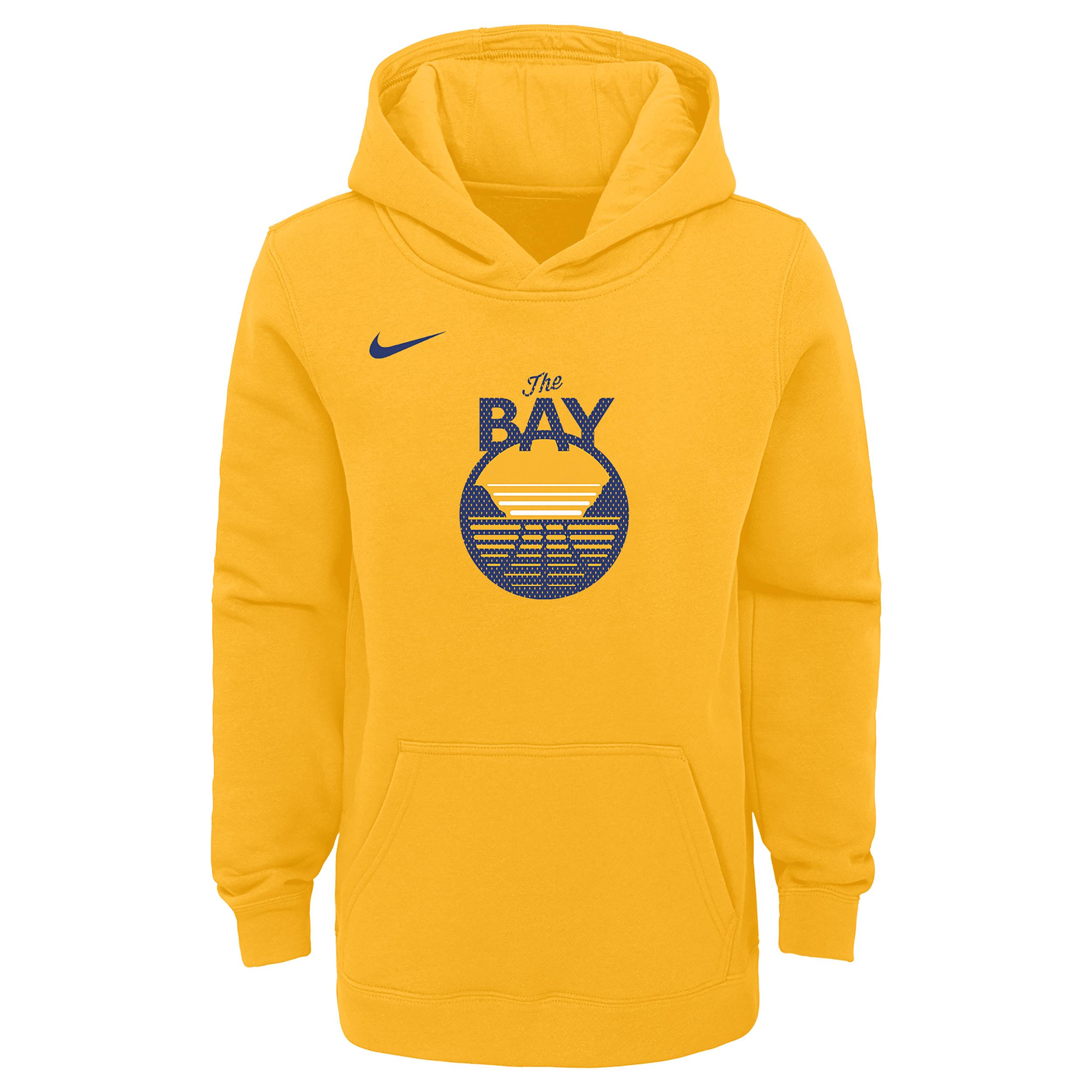 Golden State Warriors Club Fleece Big Kids' Nike NBA Pullover Hoodie by NIKE