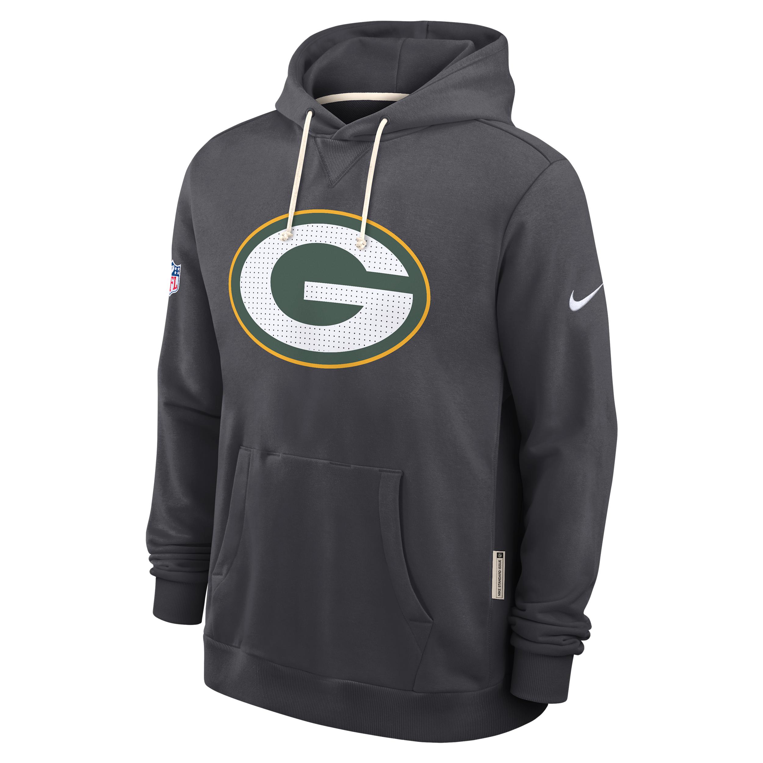 Green Bay Packers Initial Home Sideline Nike Men's Dri-FIT NFL Pullover Hoodie by NIKE
