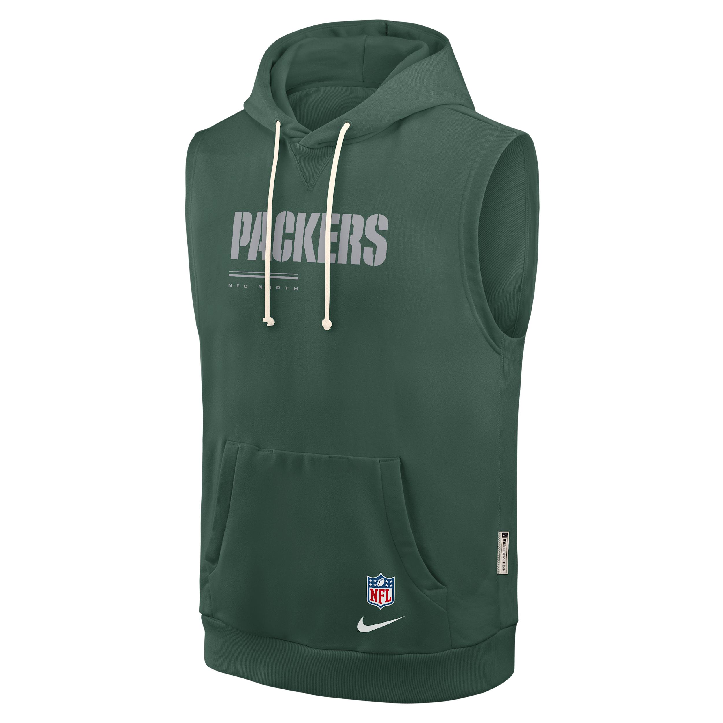 Green Bay Packers Sideline Nike Men's Dri-FIT NFL Sleeveless Pullover Hoodie by NIKE