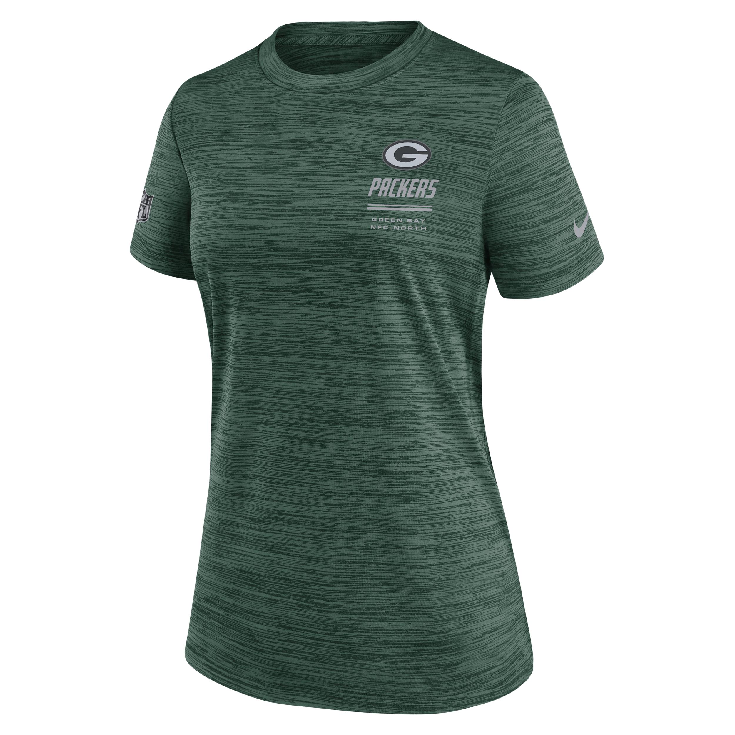 Green Bay Packers Sideline Velocity Nike Women's Dri-FIT NFL T-Shirt by NIKE