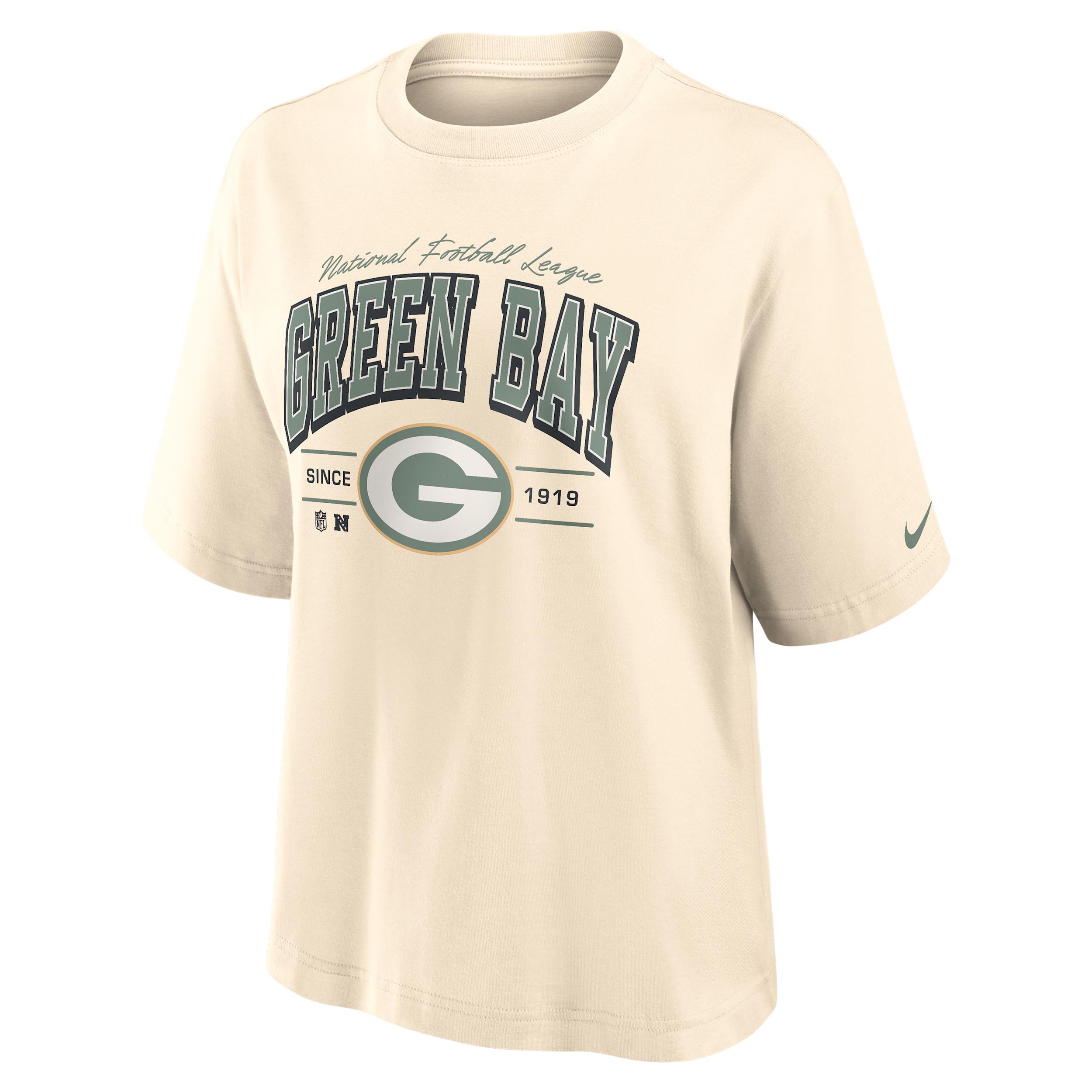 Green Bay Packers Vintage Mod Boxy Nike Women's NFL T-Shirt by NIKE