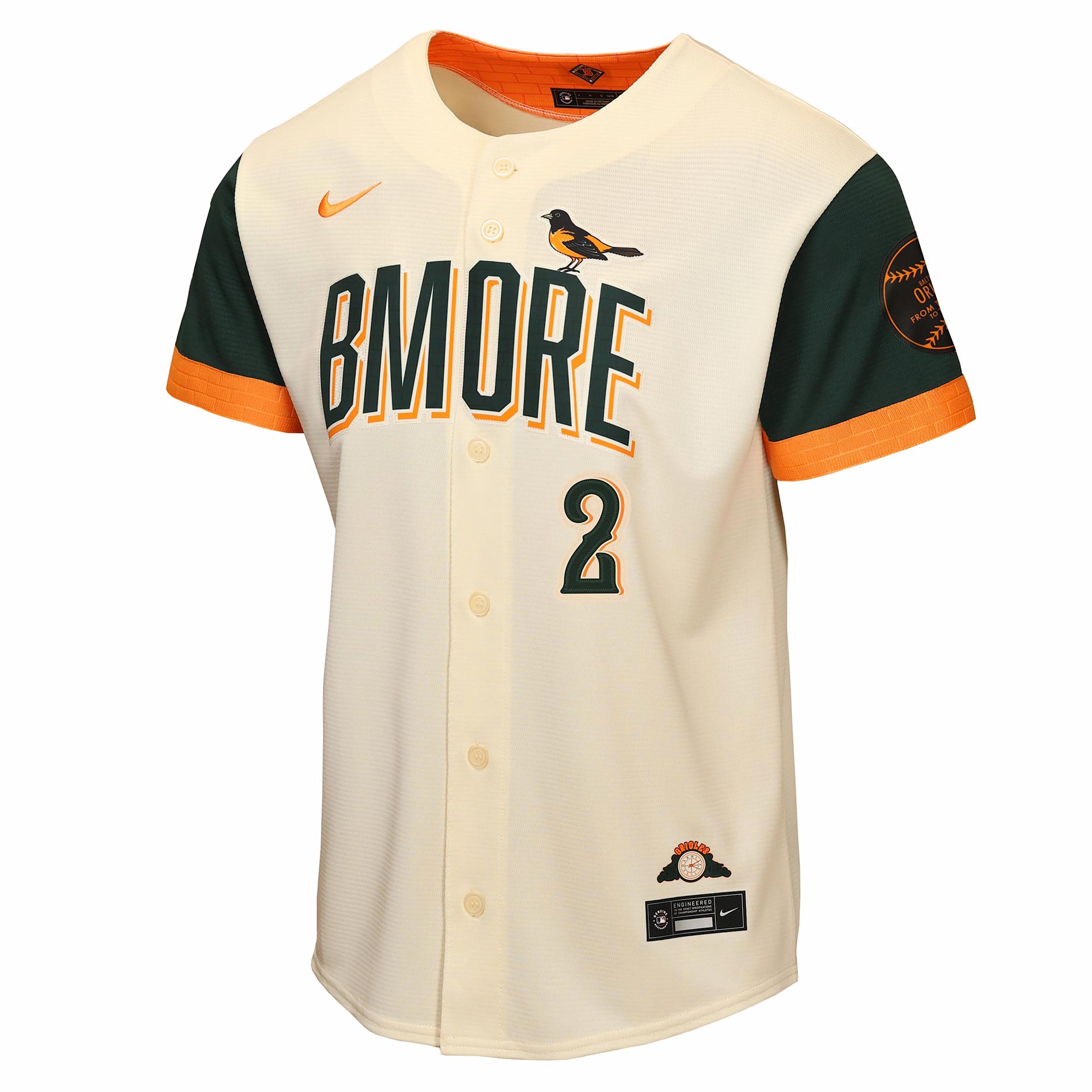 Gunnar Henderson Baltimore Orioles City Connect Big Kid's Nike MLB Stadium Jersey by NIKE