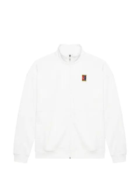 Heritage logo-patch zip-up sweater by NIKE