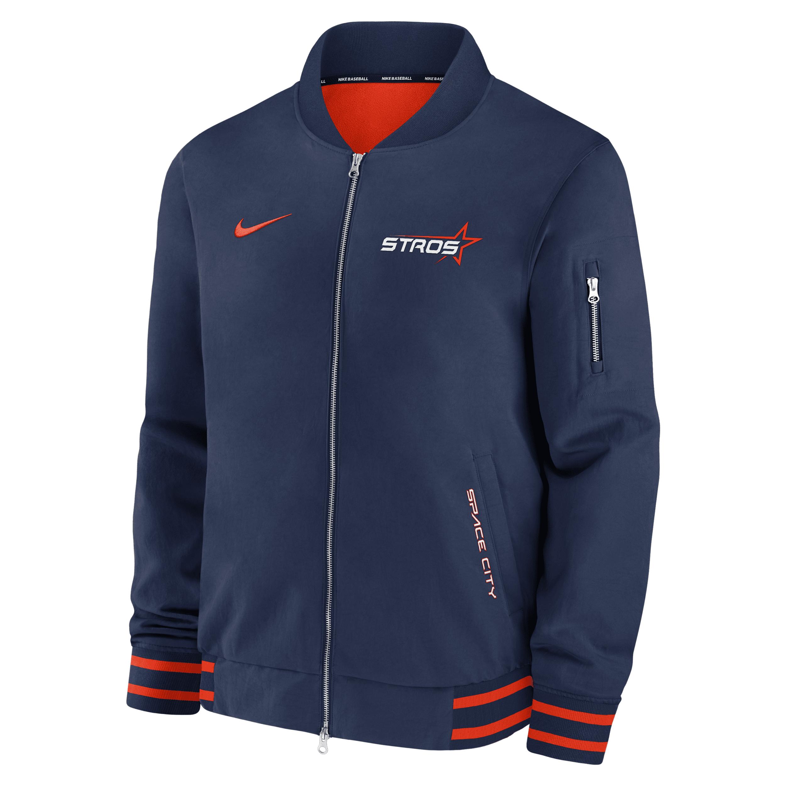 Houston Astros Authentic Collection City Connect Nike Men's MLB Full-Zip Bomber Jacket by NIKE