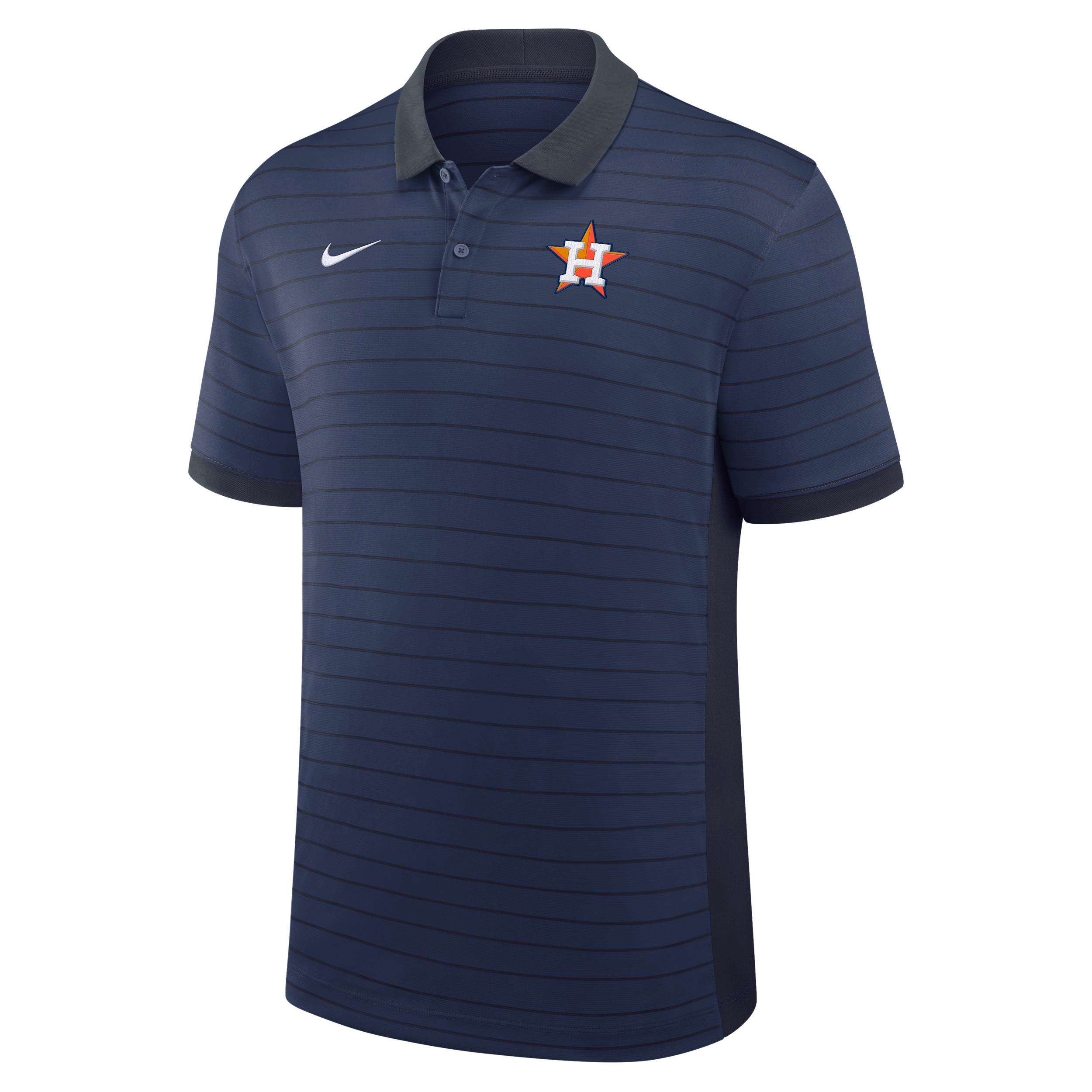 Houston Astros Authentic Collection Striped Victory Nike Men's Dri-FIT MLB Polo by NIKE
