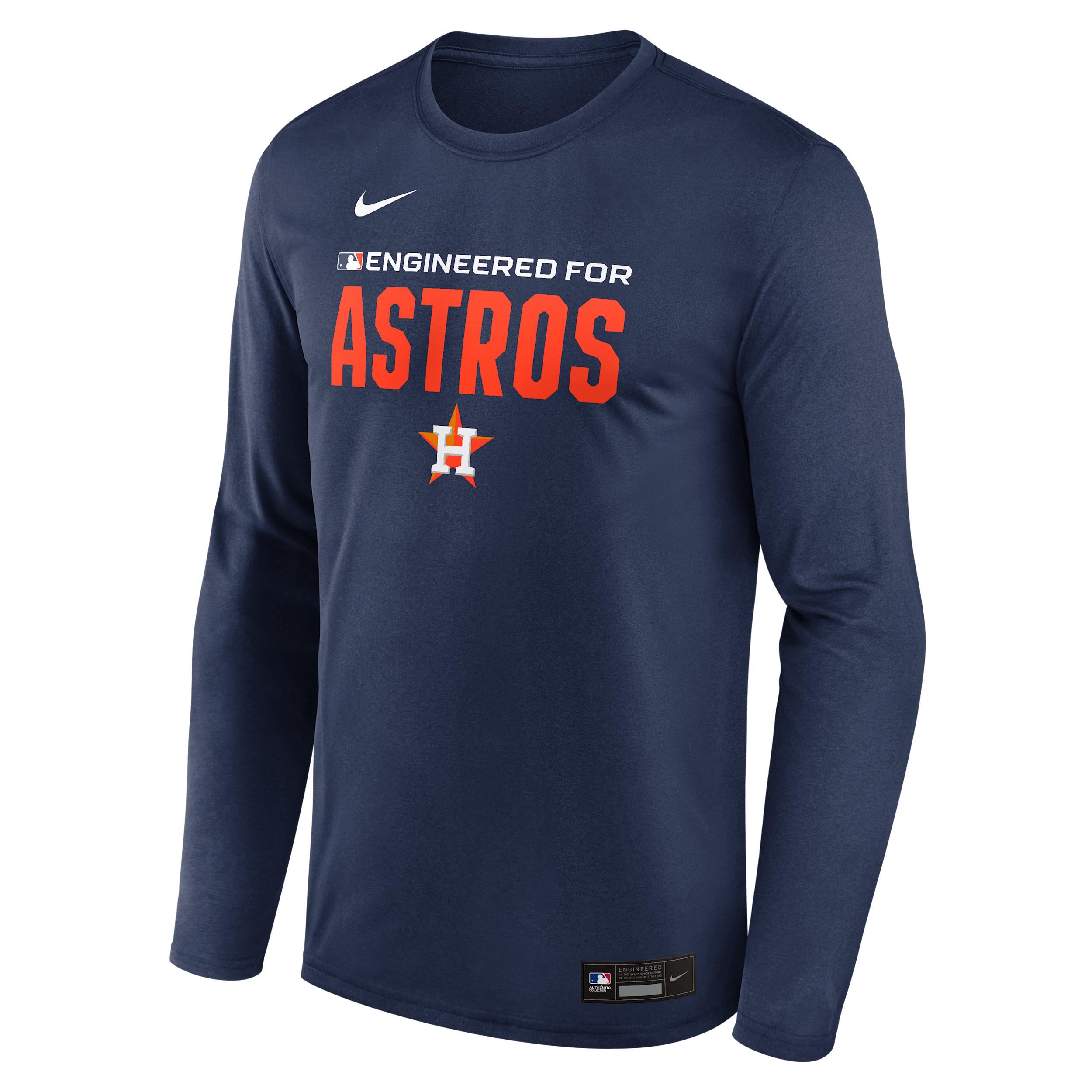 Houston Astros Authentic Collection Team Issue Nike Men's Dri-FIT MLB Long-Sleeve T-Shirt by NIKE