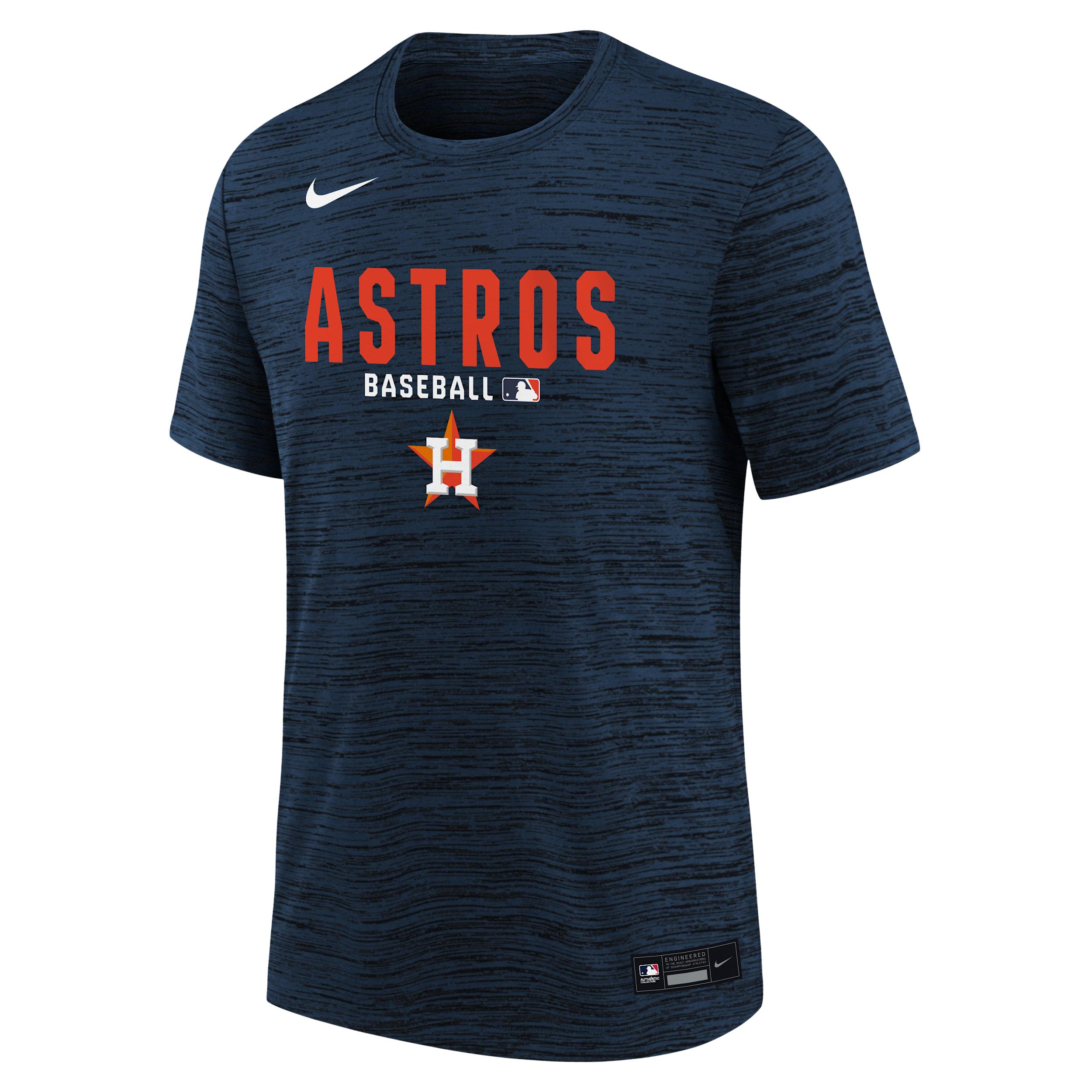 Houston Astros Authentic Collection Velocity Big Kids' Nike Dri-FIT MLB T-Shirt by NIKE