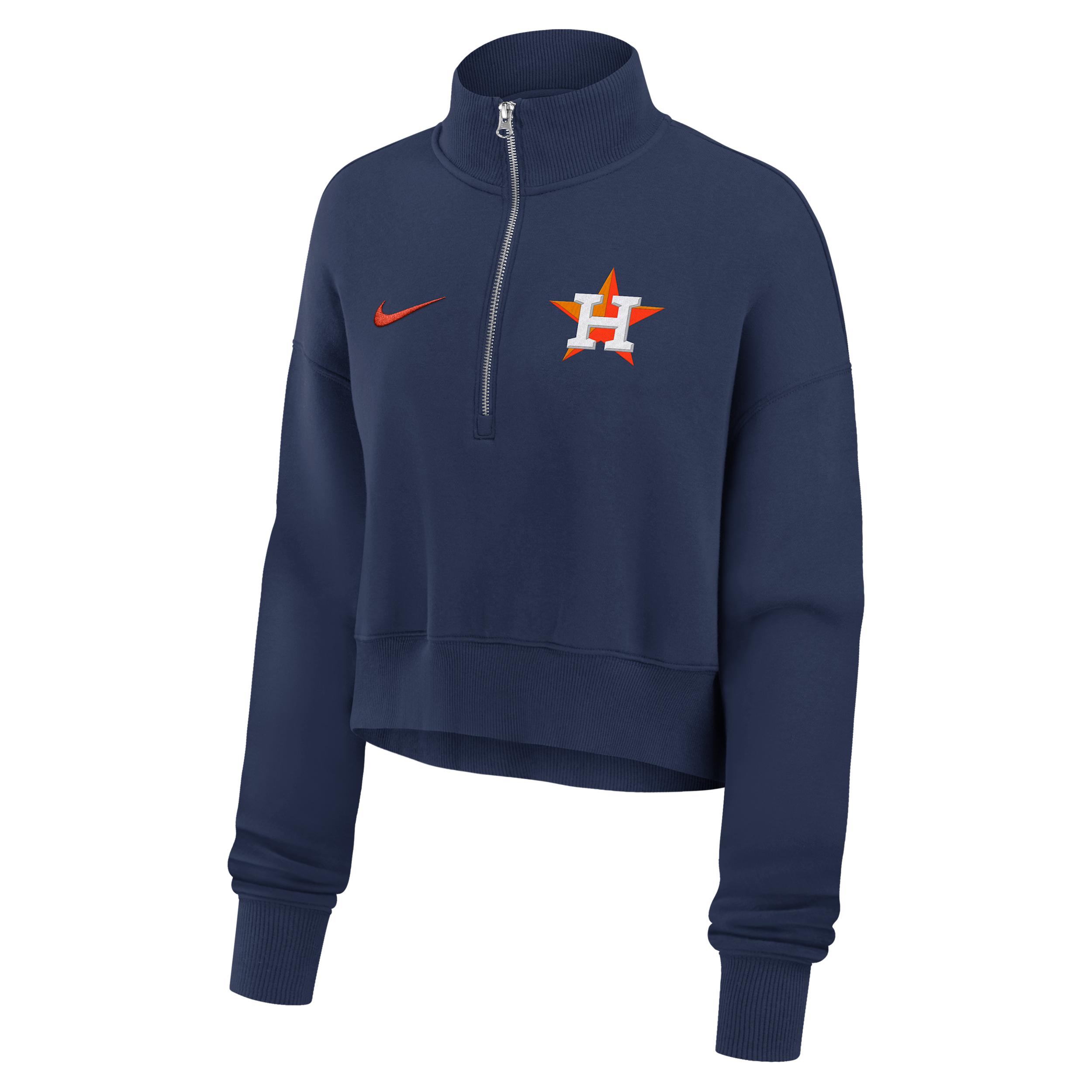 Houston Astros Phoenix Nike Women's MLB Cropped 1/4-Zip Crew by NIKE