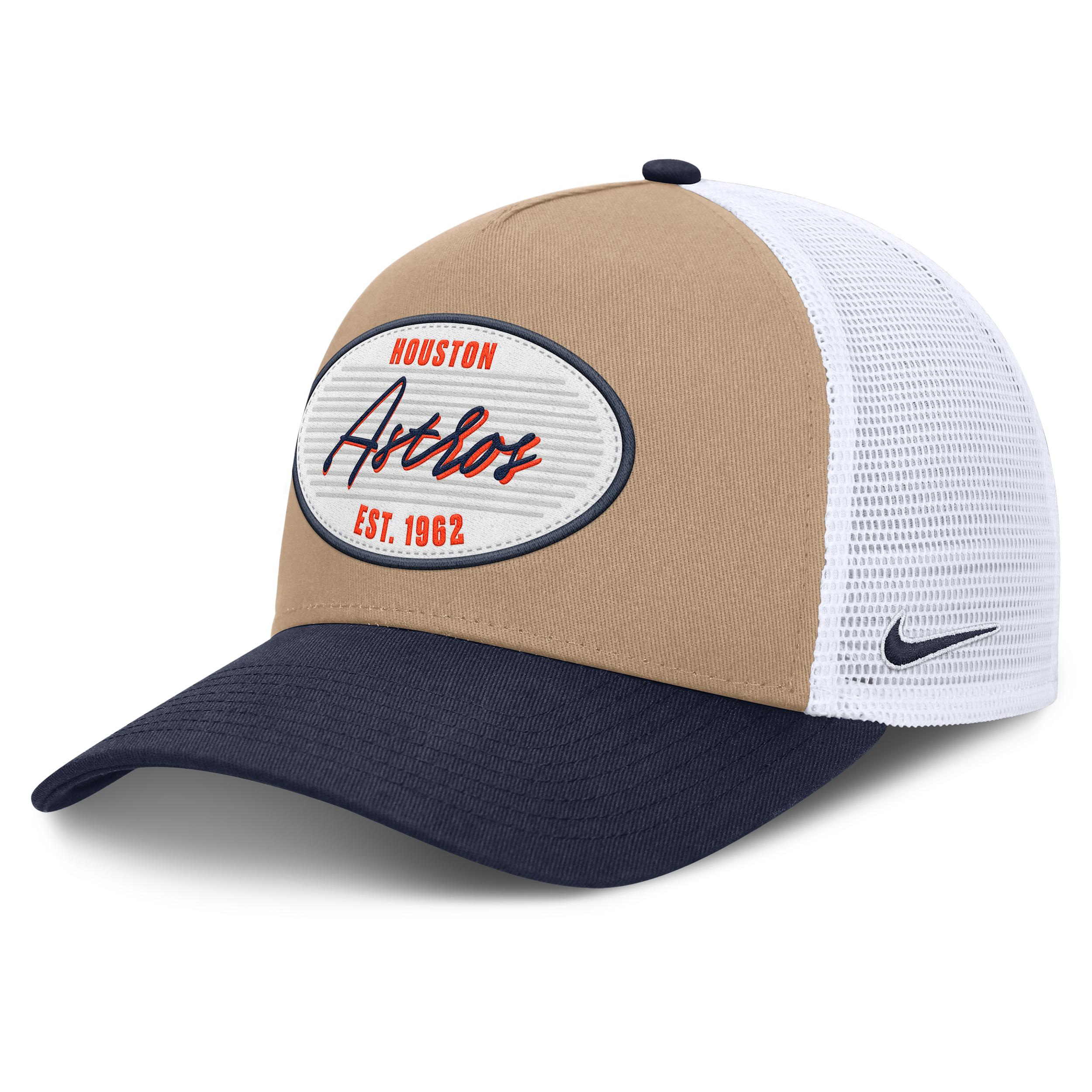 Houston Astros Rise Nike Men's MLB A-Frame Trucker Adjustable Hat by NIKE