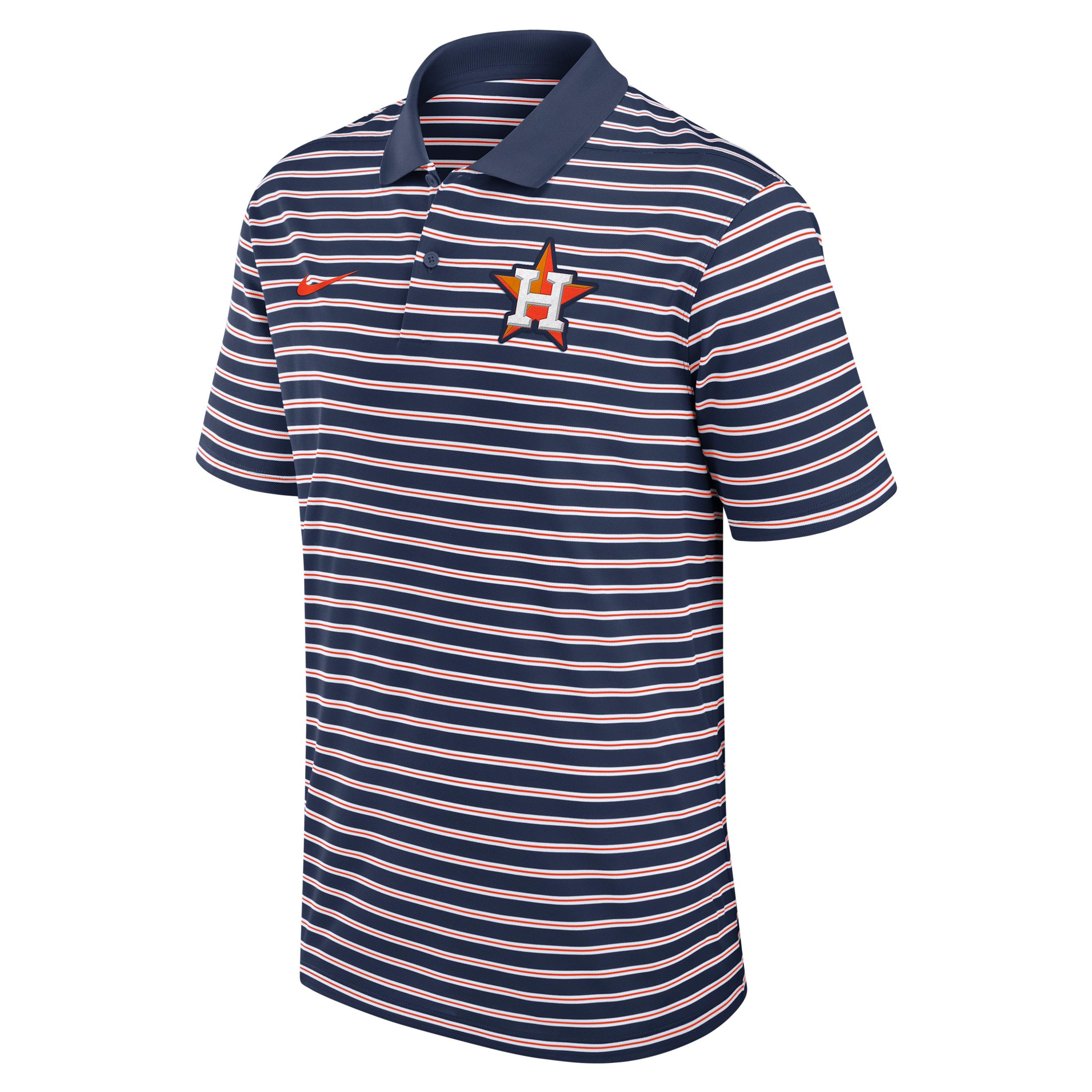 Houston Astros Striped Victory Nike Men's Dri-FIT MLB Polo by NIKE