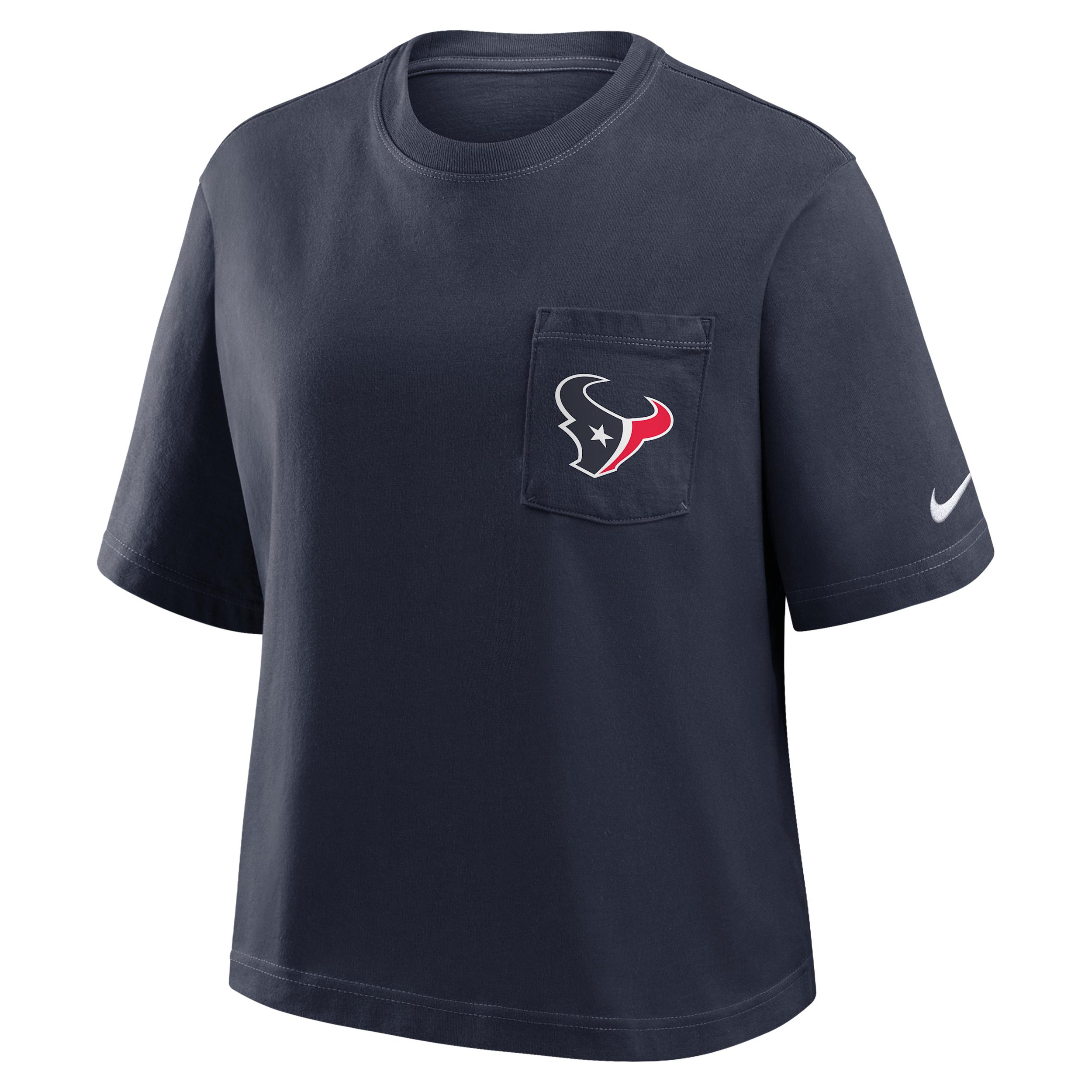 Houston Texans Rewind Pocket Boxy Nike Women's NFL T-Shirt by NIKE
