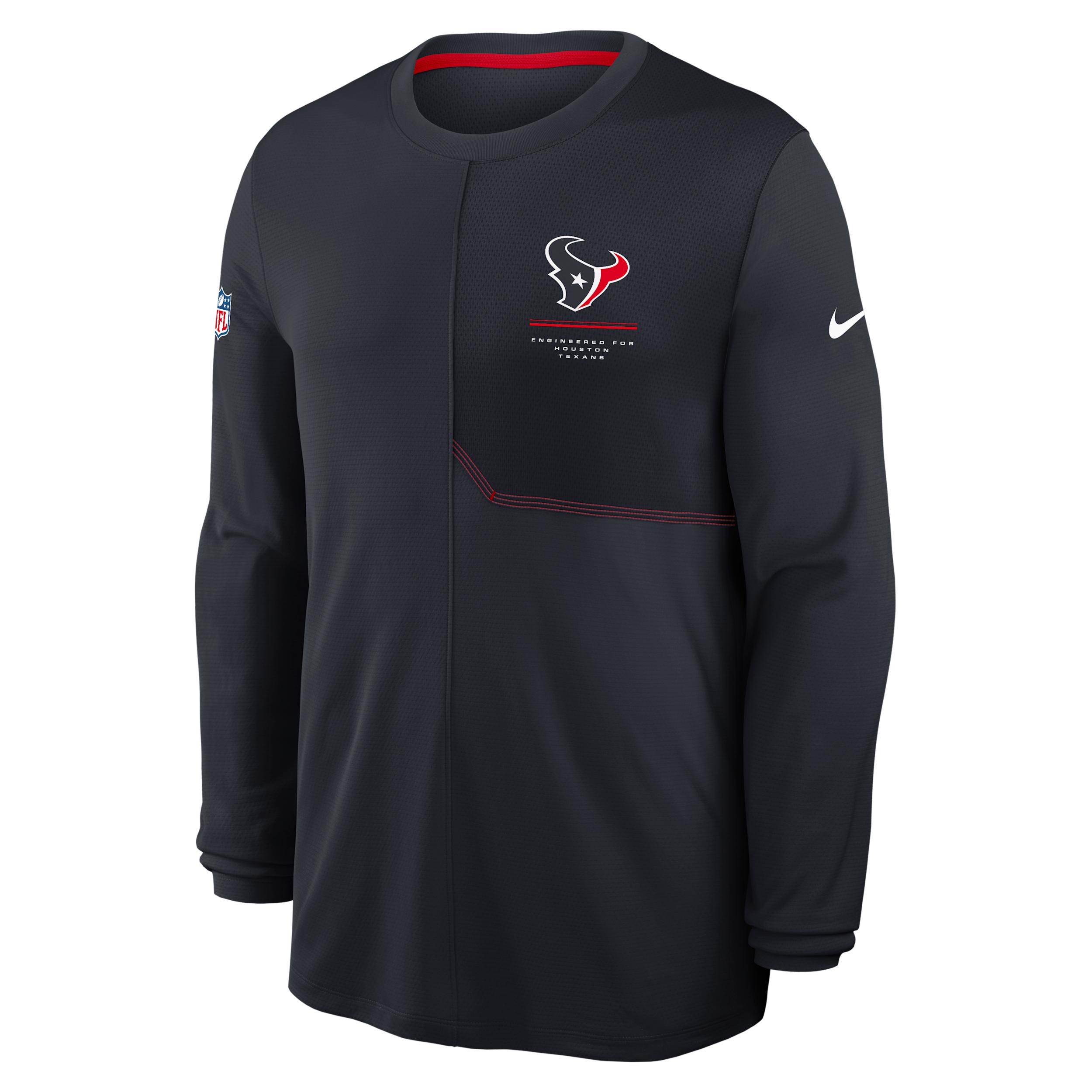 Houston Texans Sideline Coach Nike Men's Dri-FIT NFL Long-Sleeve Top by NIKE