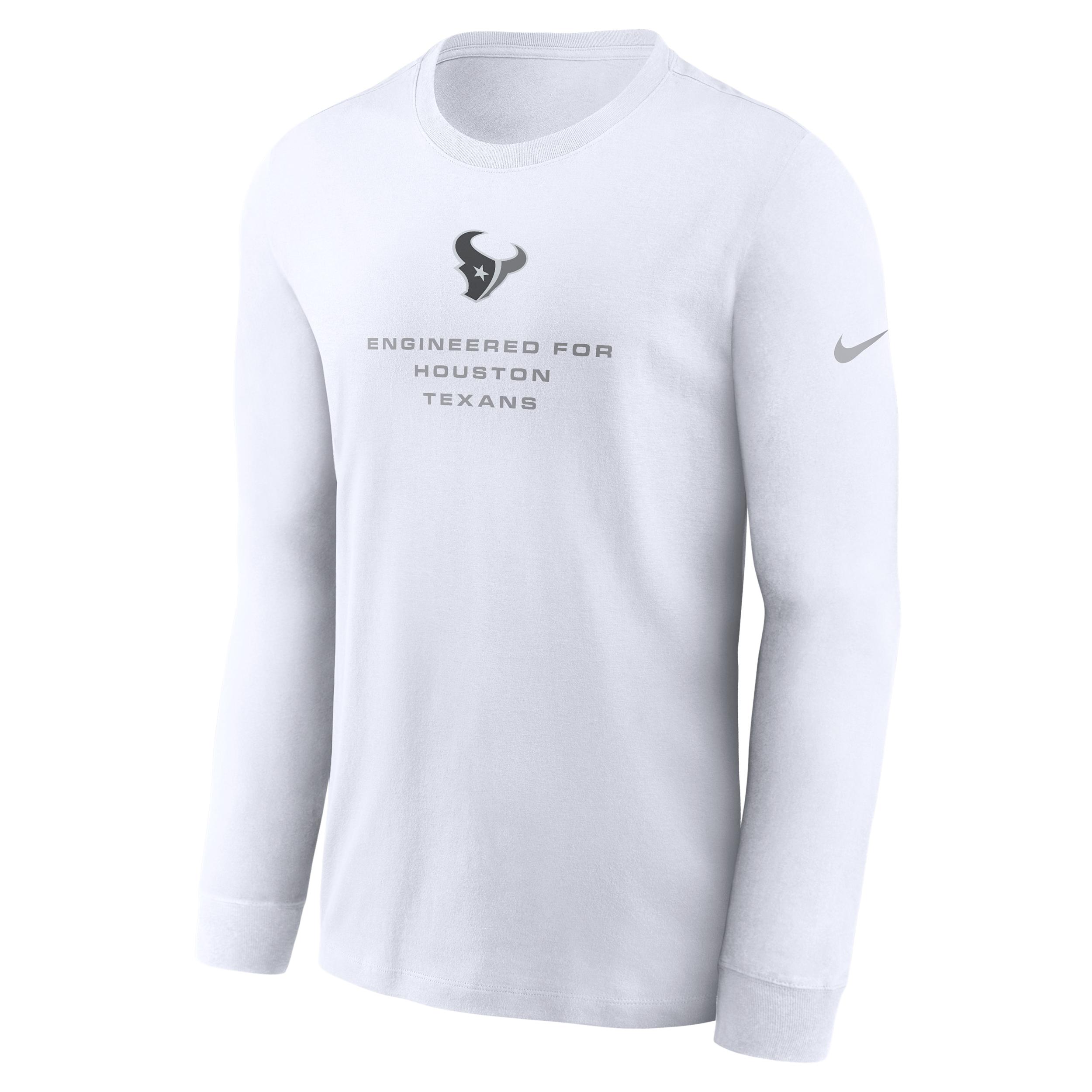 Houston Texans Team Issue Nike Men's Dri-FIT NFL Long-Sleeve T-Shirt by NIKE