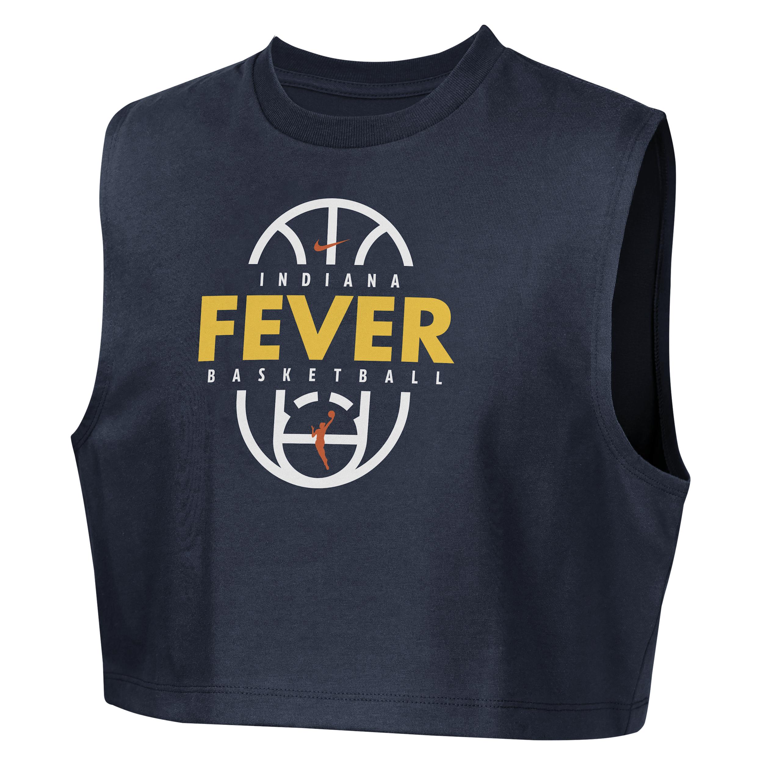 Indiana Fever Nike Authentics Big Kids' (Girls') Sleeveless Cropped T-Shirt by NIKE
