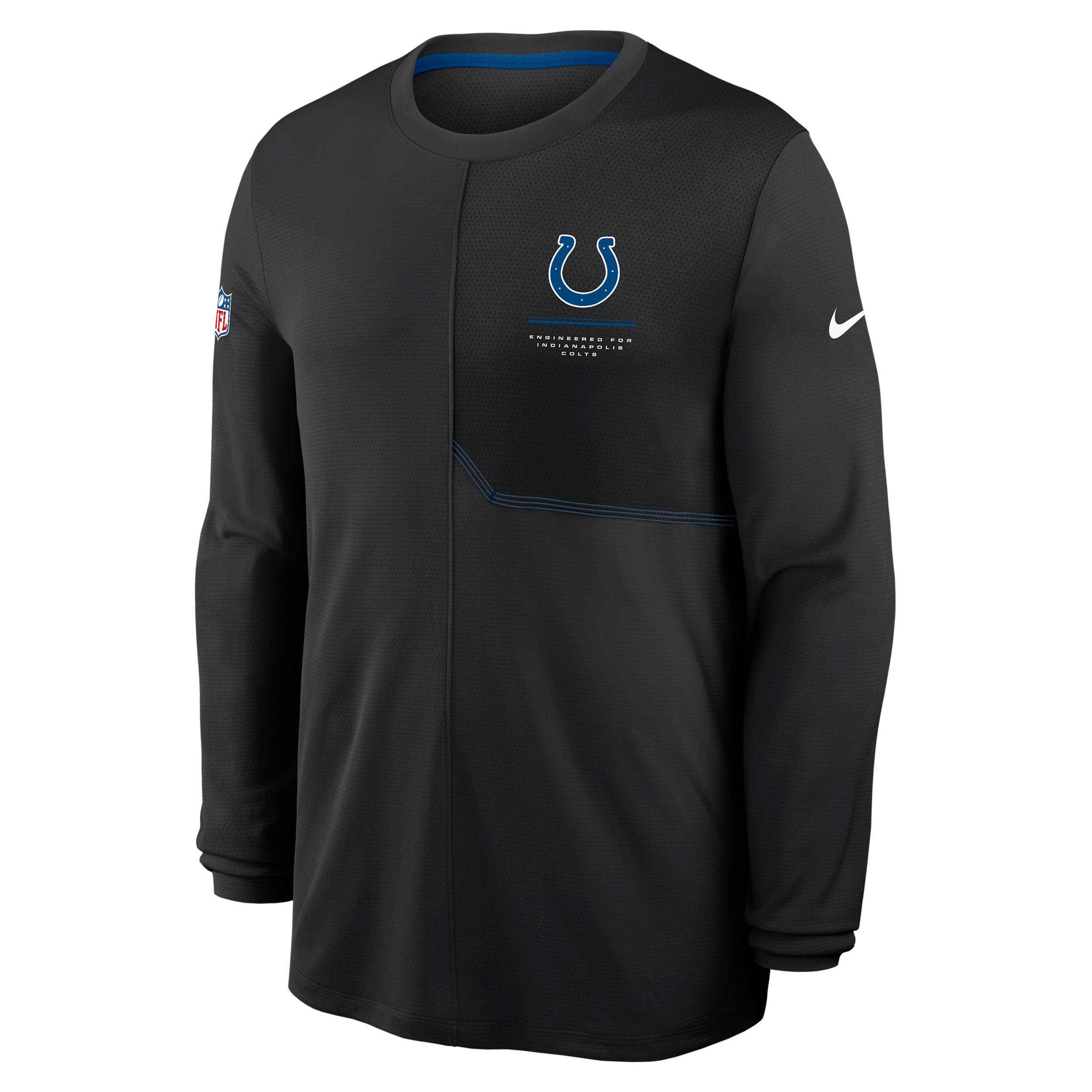 Indianapolis Colts Sideline Coach Nike Men's Dri-FIT NFL Long-Sleeve Top by NIKE