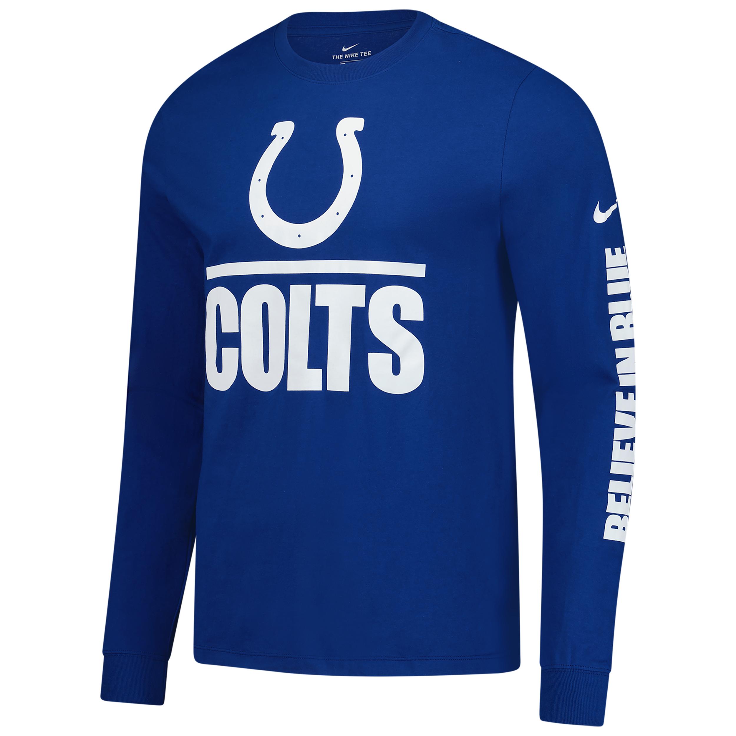 Indianapolis Colts Split Local Nike Men's NFL Long-Sleeve T-Shirt by NIKE