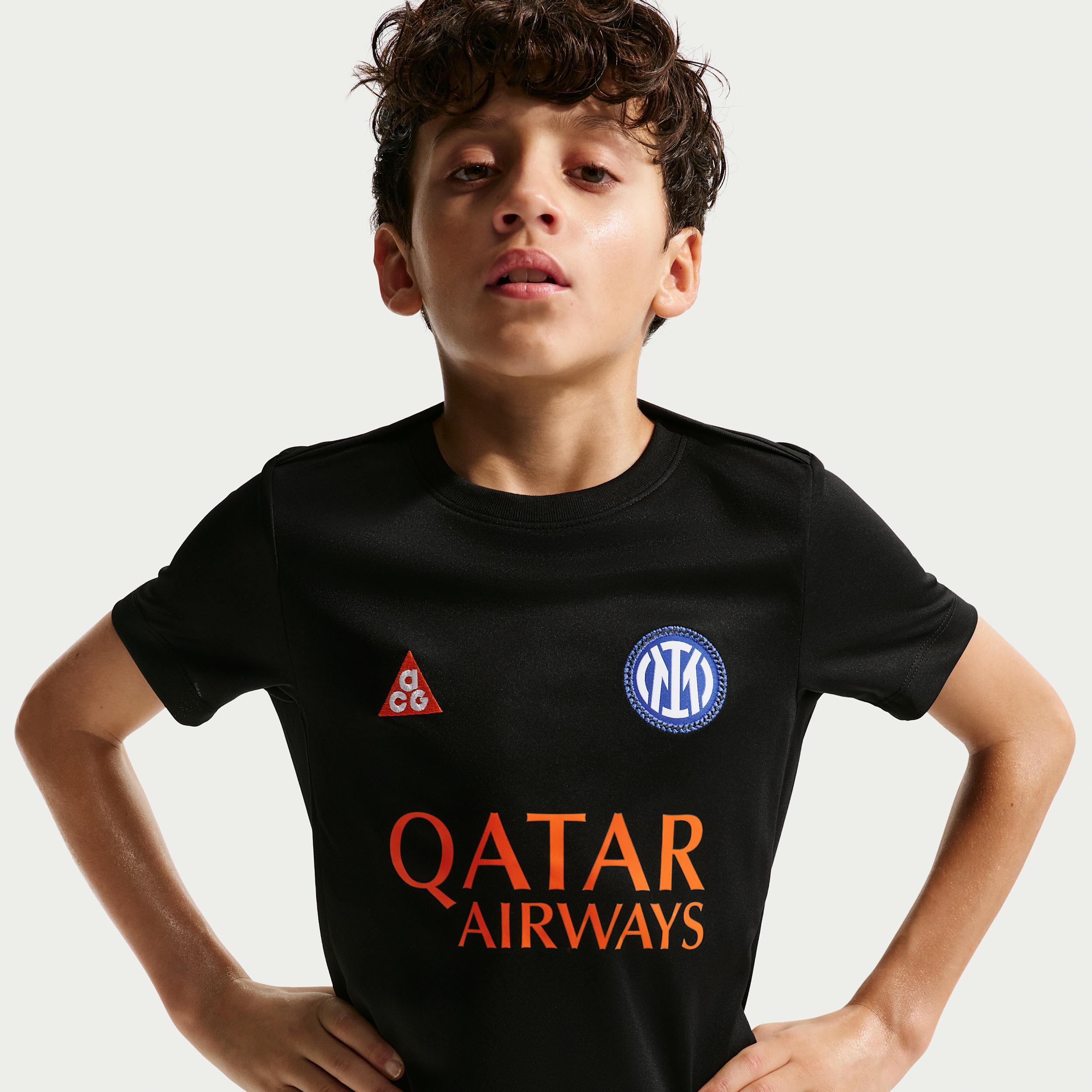 Inter Milan Academy Pro SE Big Kids' Nike ACG Dri-FIT Soccer Short-Sleeve Pre-Match Top by NIKE