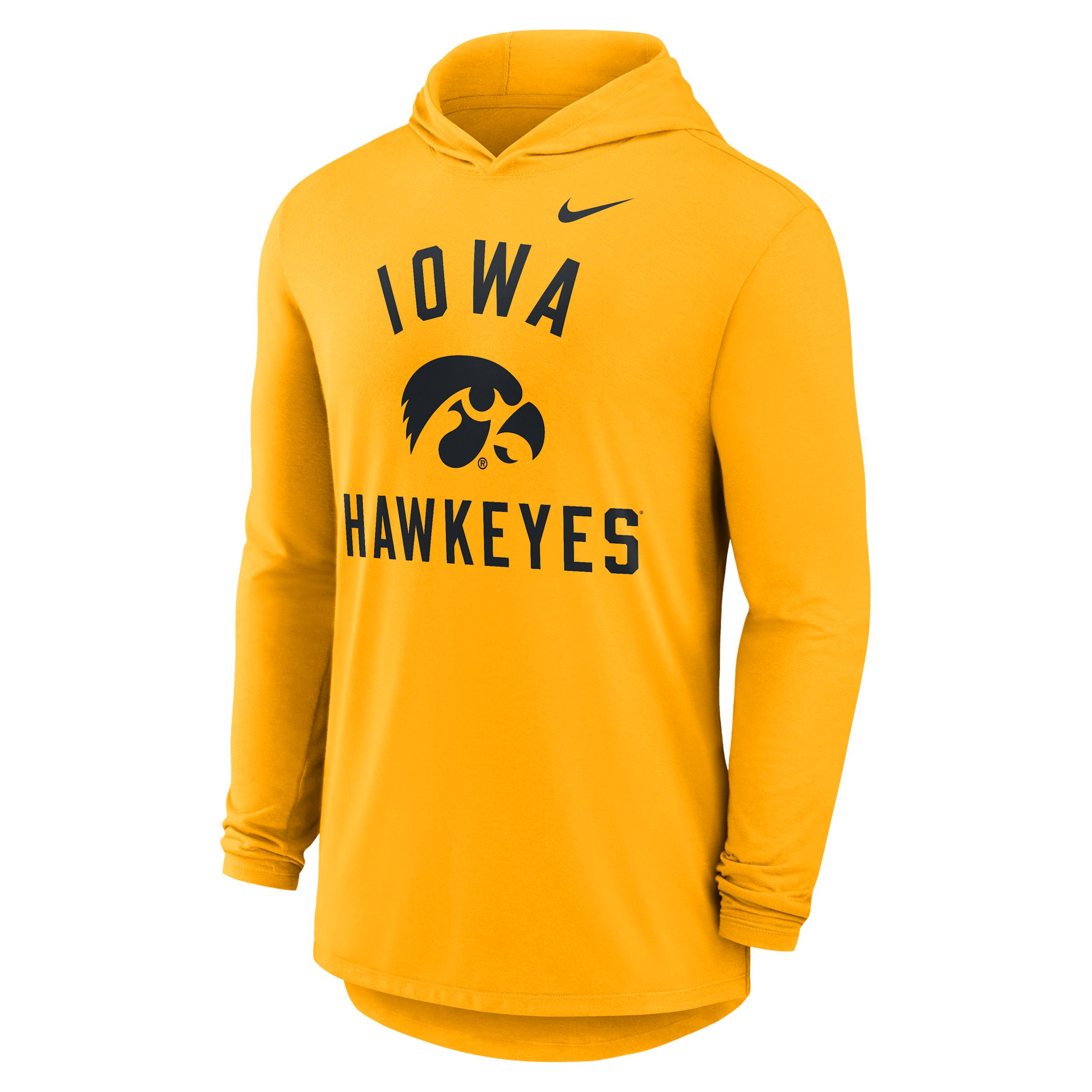 Iowa Campus Arch Nike Men's Dri-FIT College Long-Sleeve Hooded T-Shirt by NIKE