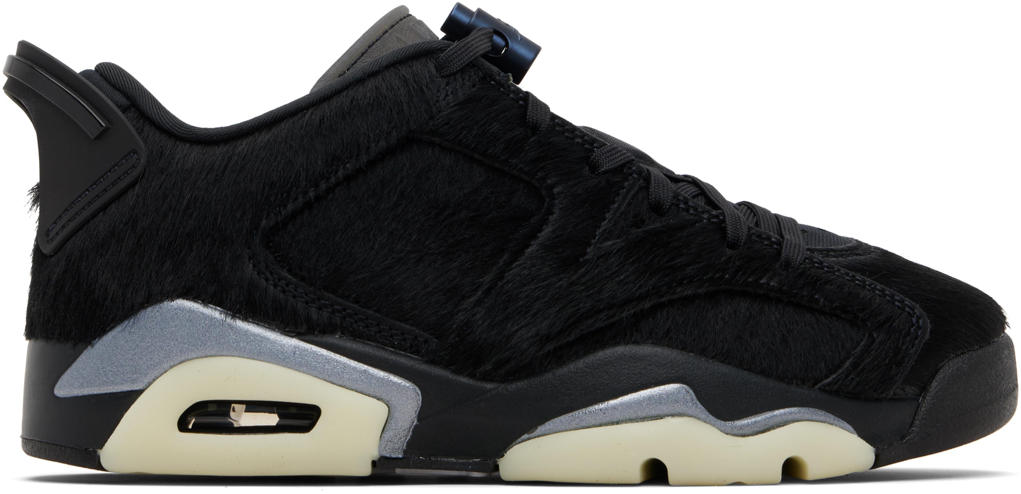 Black Air Jordan 6 Retro Low Sneakers by NIKE JORDAN