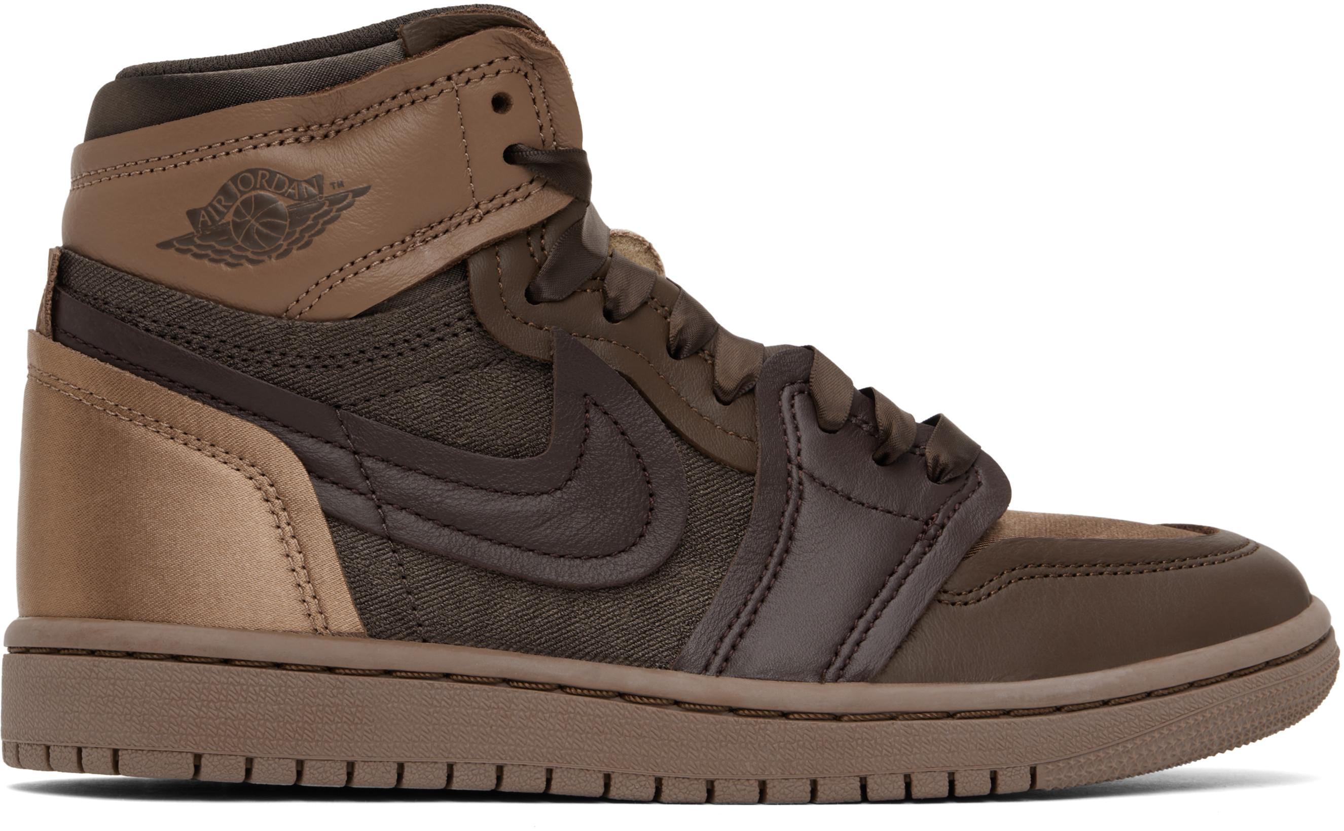 Brown Air Jordan 1 Method Of Make High Sneakers by NIKE JORDAN Brown Air Jordan 1 Method Of Make High Sneakers by NIKE JORDAN
