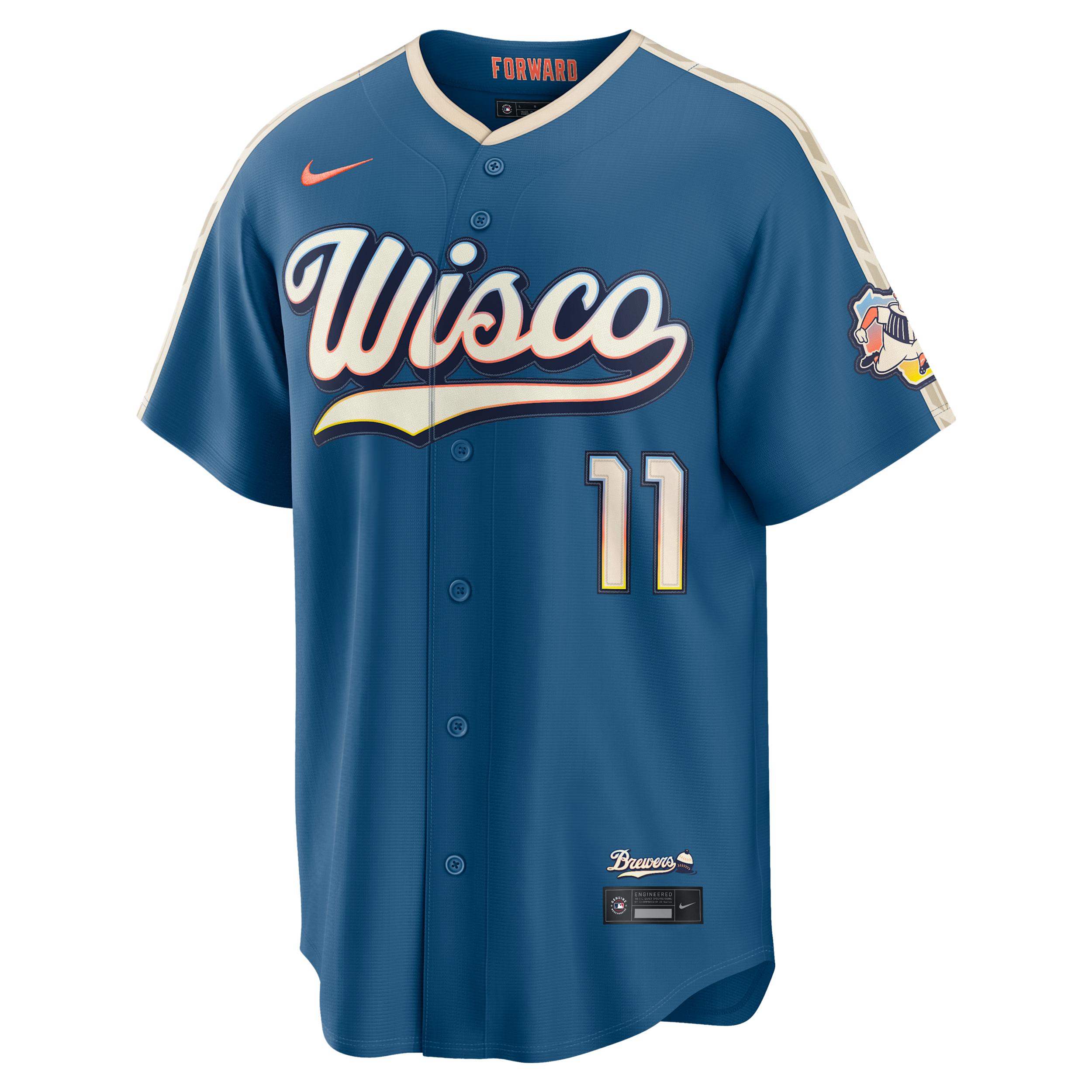 Jackson Chourio Milwaukee Brewers City Connect Nike Men's MLB Stadium Jersey by NIKE
