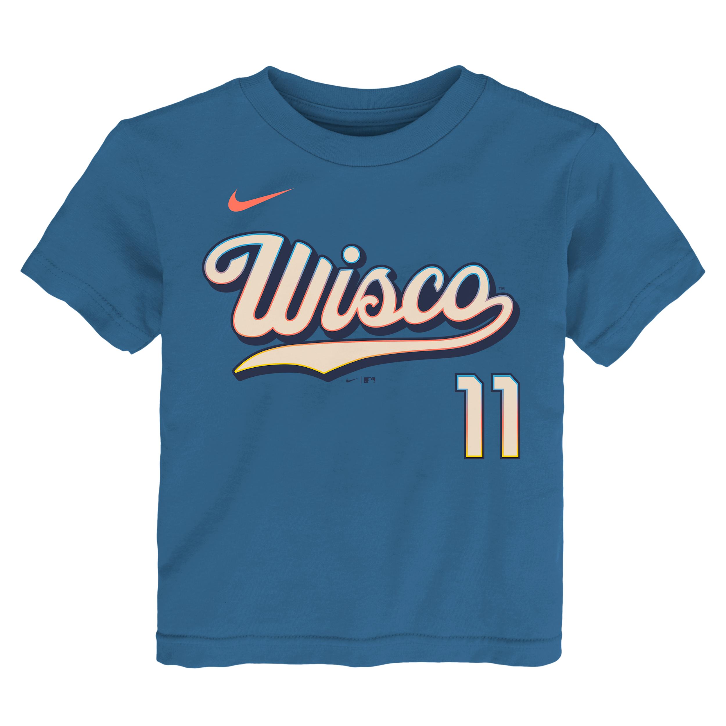Jackson Chourio Milwaukee Brewers City Connect Toddler Nike MLB T-Shirt by NIKE