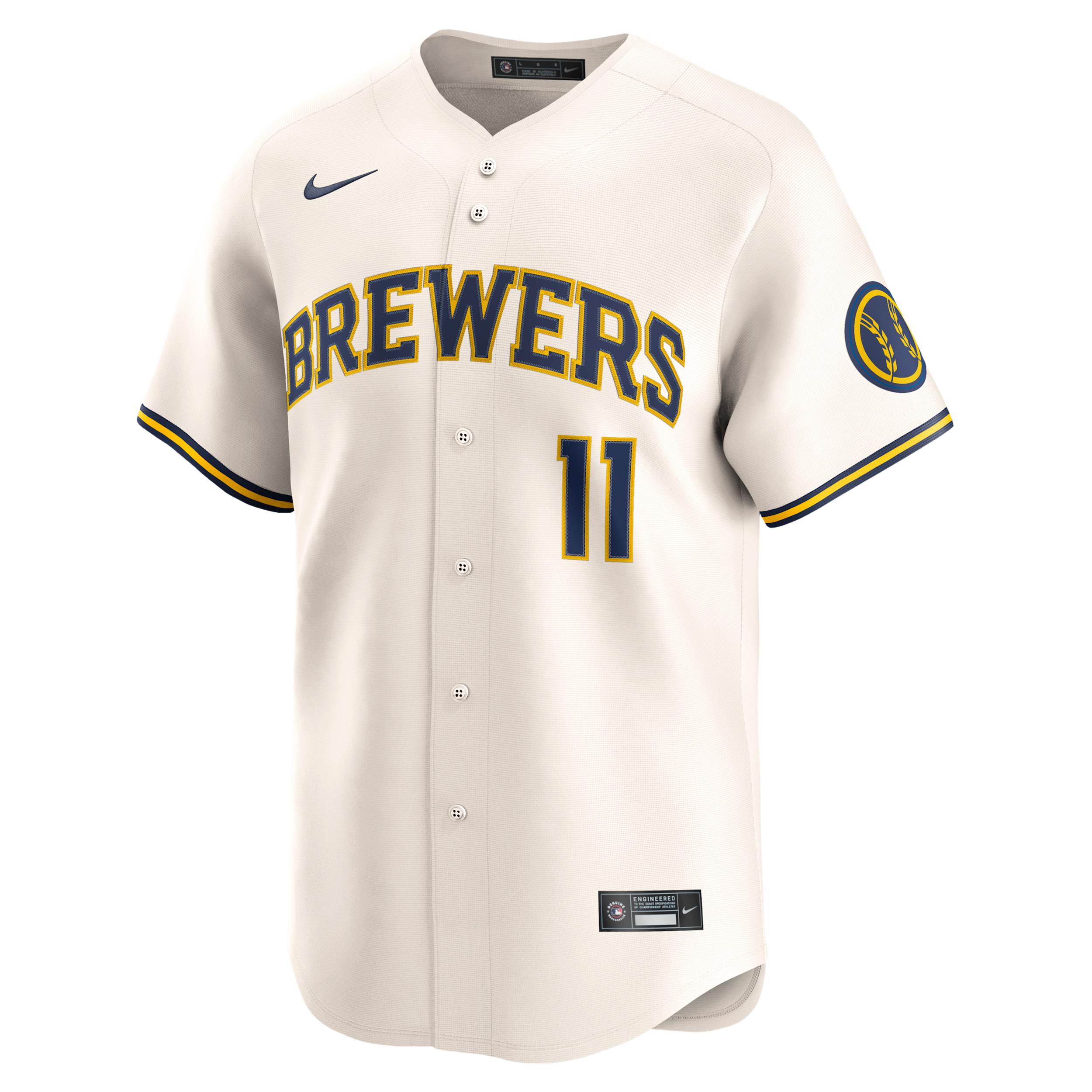 Jackson Chourio Milwaukee Brewers Nike Men's Dri-FIT MLB Limited Jersey by NIKE