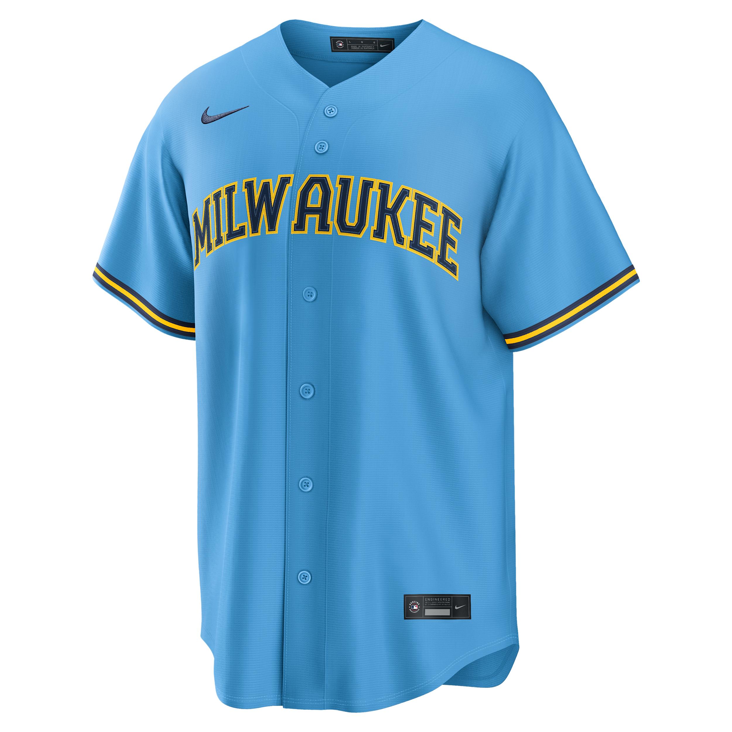 Jackson Chourio Milwaukee Brewers Nike Men's MLB Replica Jersey by NIKE