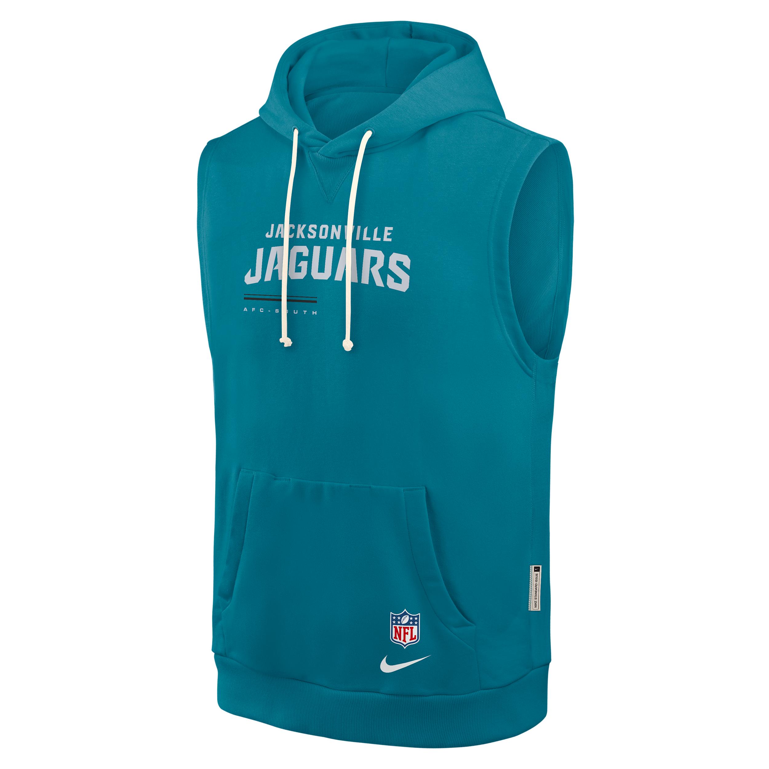 Jacksonville Jaguars Sideline Nike Men's Dri-FIT NFL Sleeveless Pullover Hoodie by NIKE