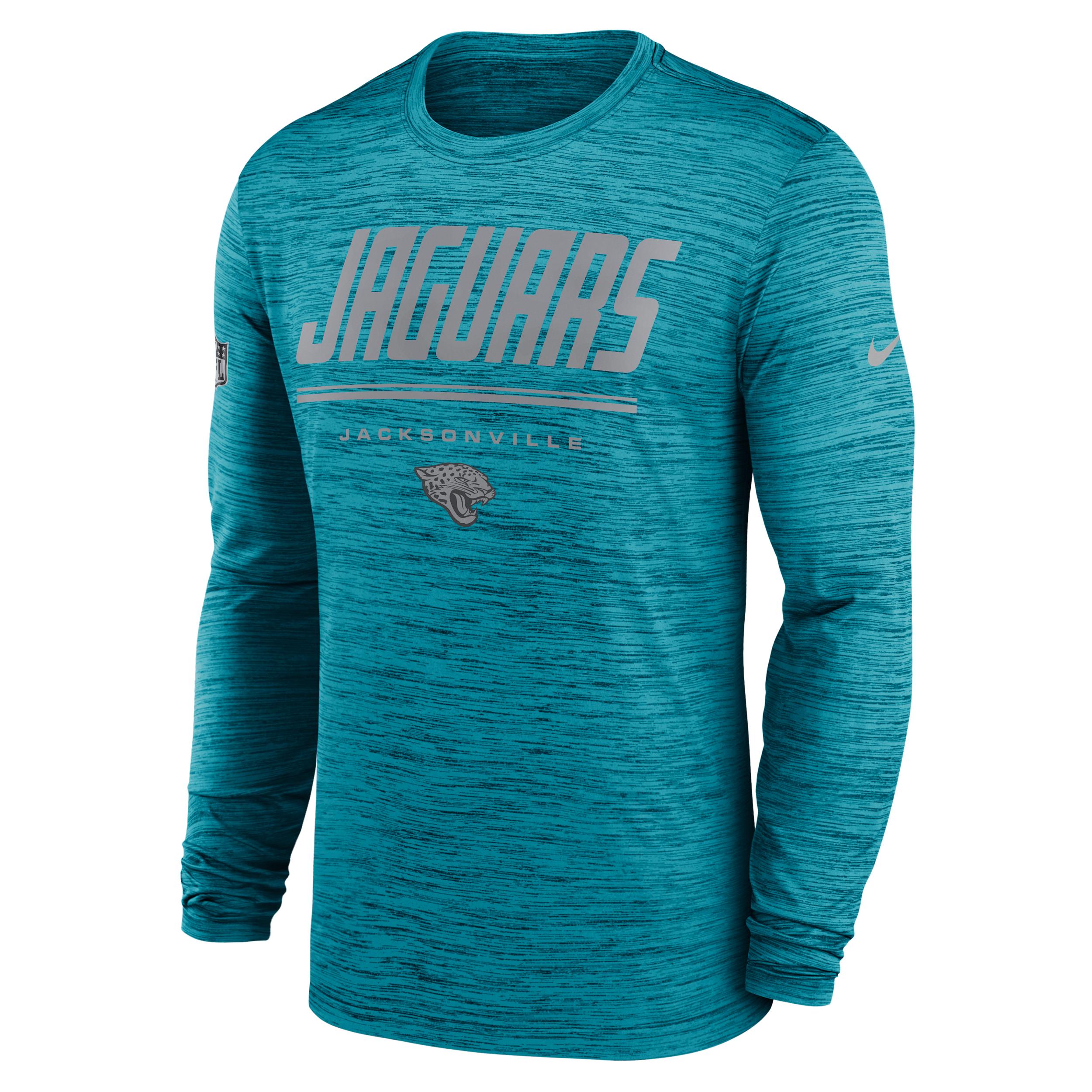 Jacksonville Jaguars Sideline Team Issue Velocity Nike Men's Dri-FIT NFL Long-Sleeve T-Shirt by NIKE
