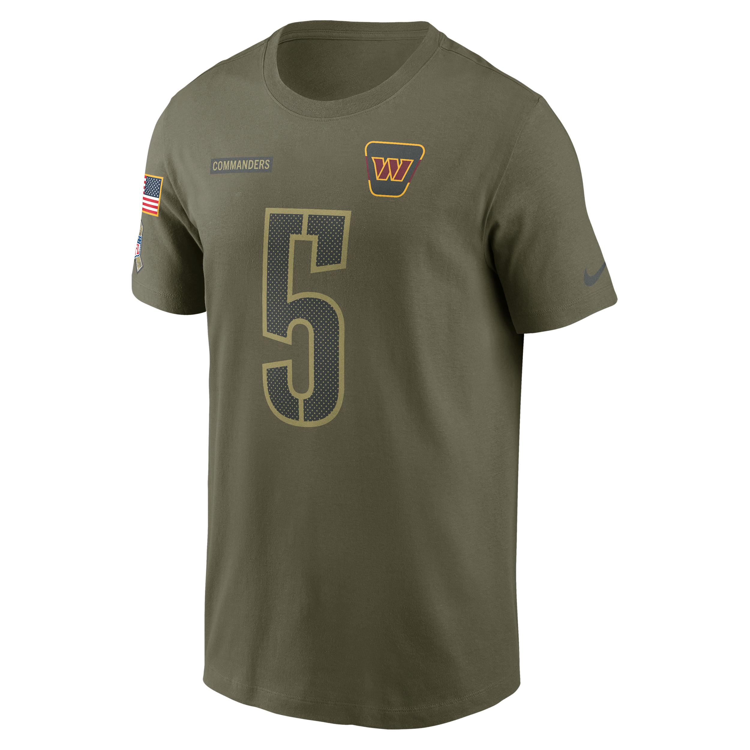 Jayden Daniels Washington Commanders Salute To Service Menâs Nike Men's NFL T-Shirt by NIKE